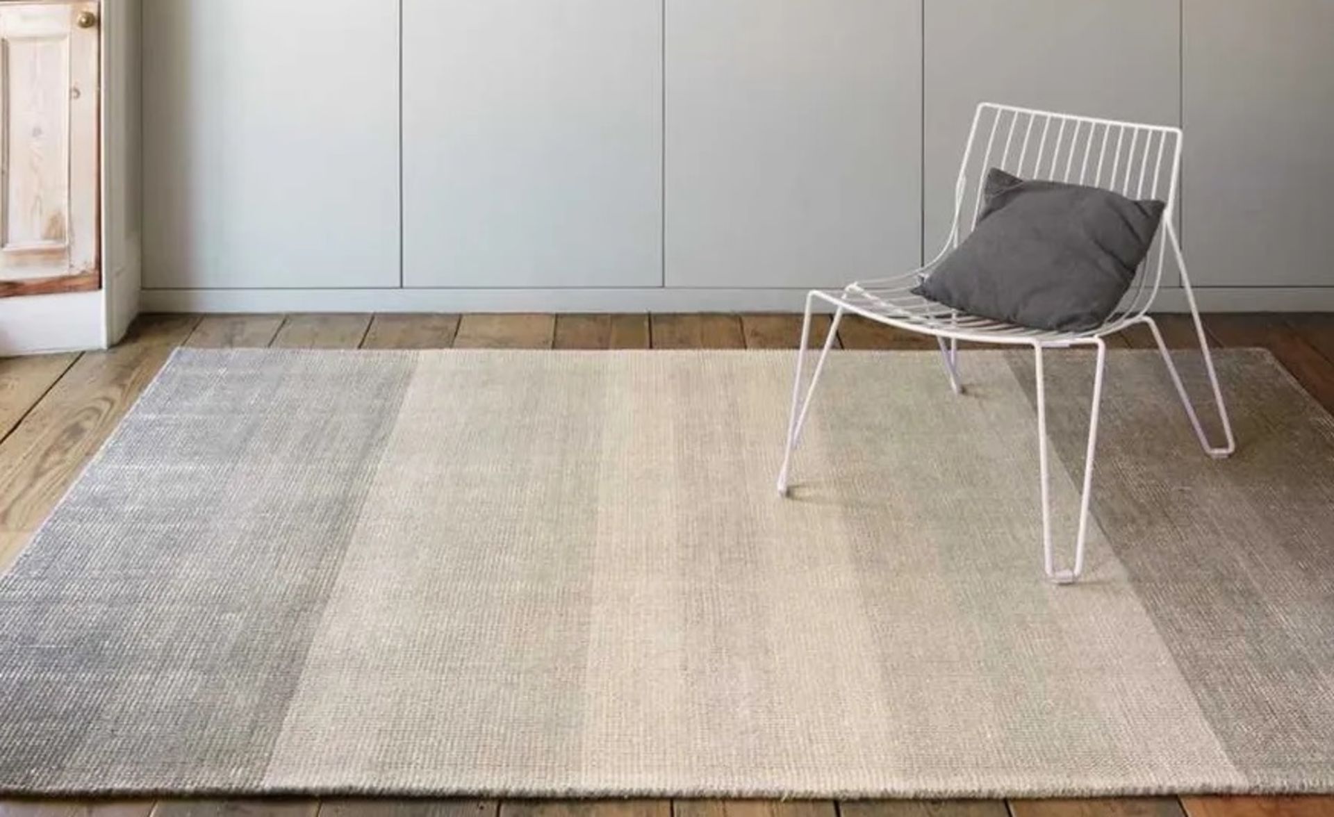 1 x HAYS Wool Rich Hand Woven Rug In Grey - Handcrafted In India - 200X300cm - RRP £359.00