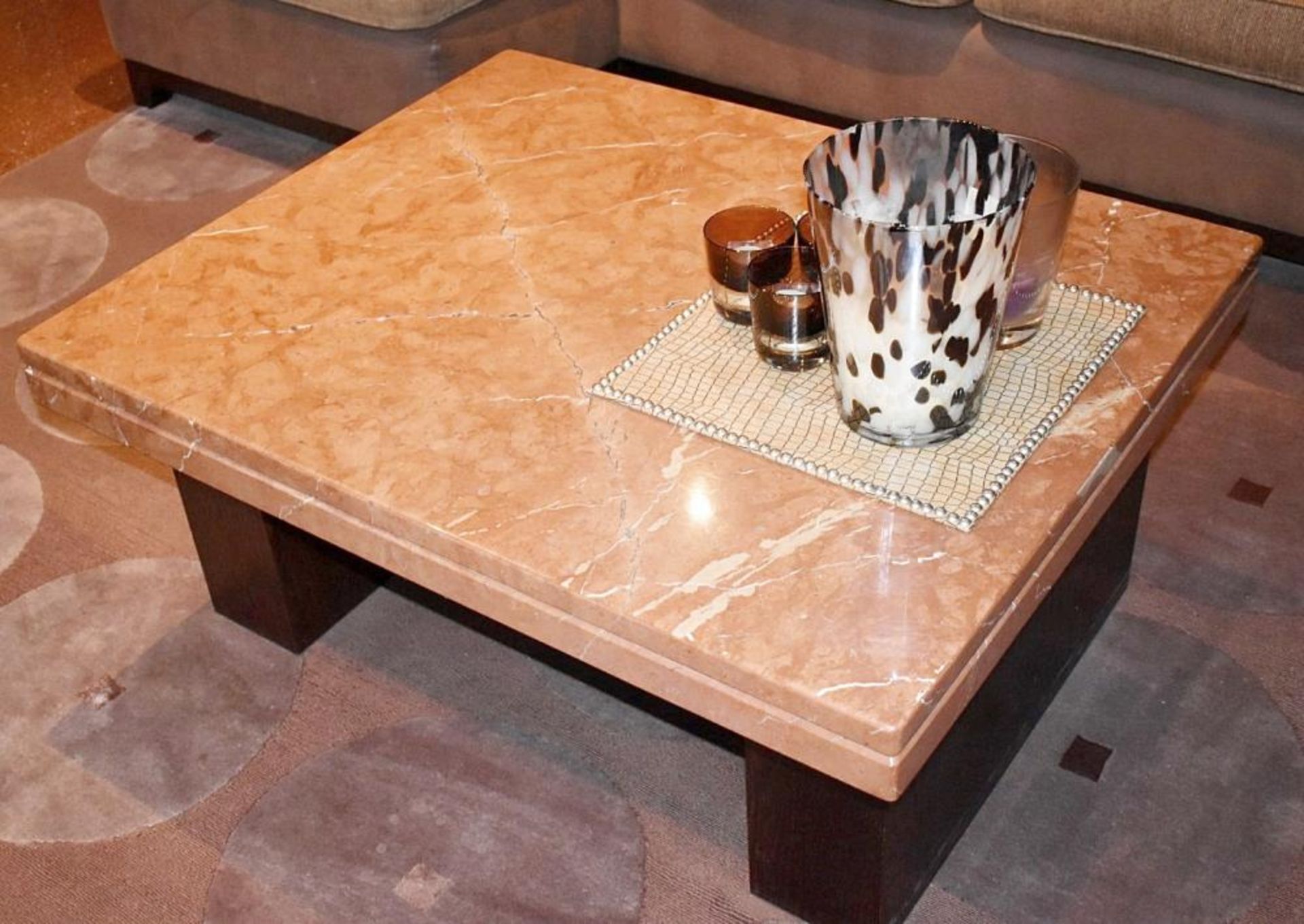 1 x Marble Topped Coffee Table - Dimensions: 100x80x44cm - Ref: ABR003 / PFR - CL491 - Used In Very - Bild 3 aus 6