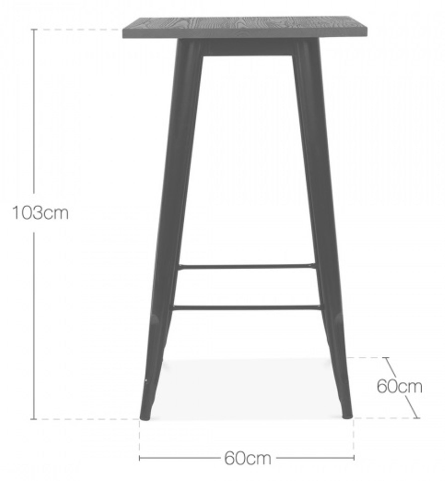 1 x Xavier Pauchard Inspired Industrial Metal Bar Table - Dimensions: 60x60xH103cm - Brand New - Image 5 of 5