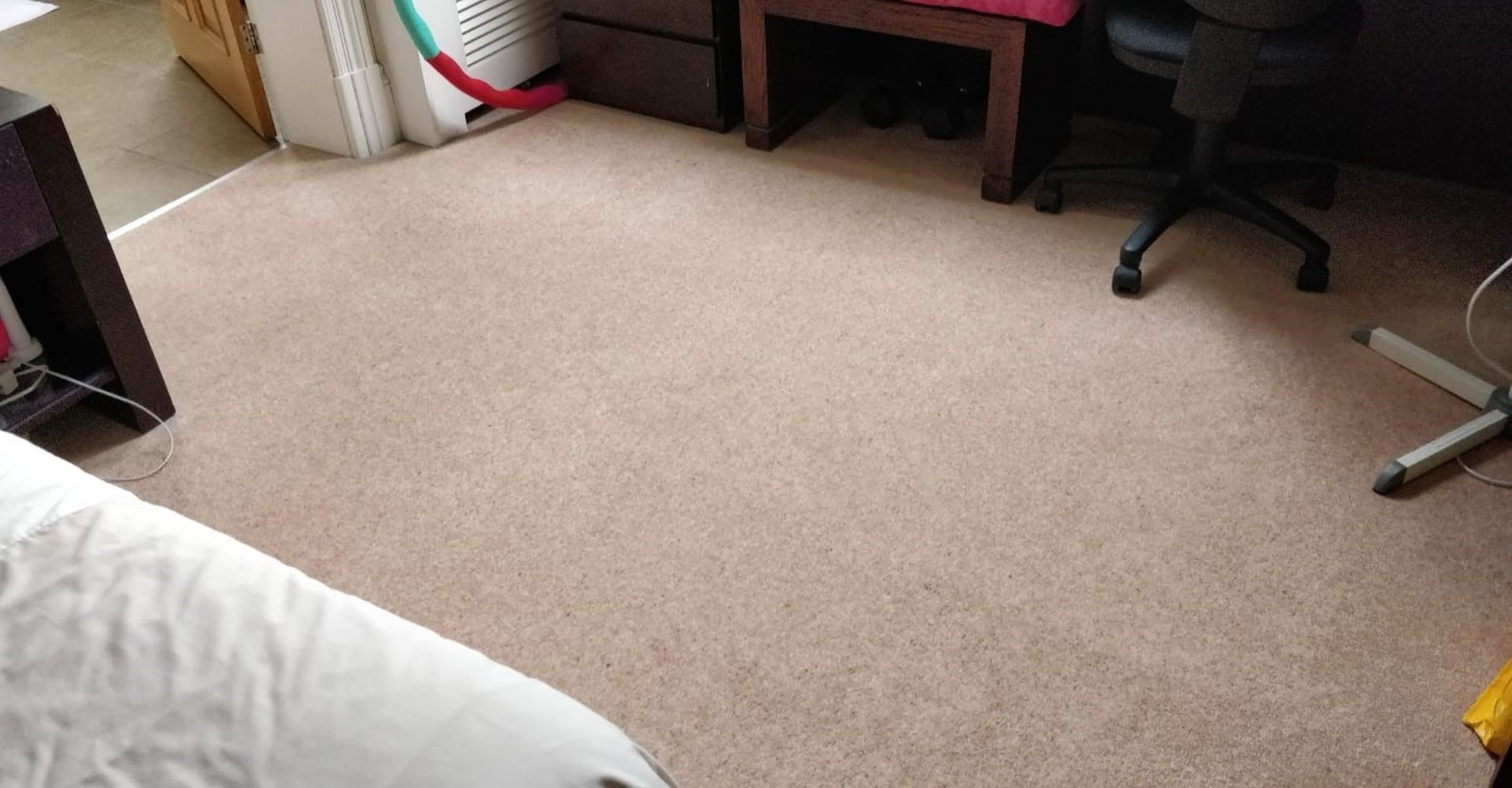 2 x Sections Of Premium Bedroom Carpet In A Pale Neutral Tone - Dimensions: 720 x 280cm Each
