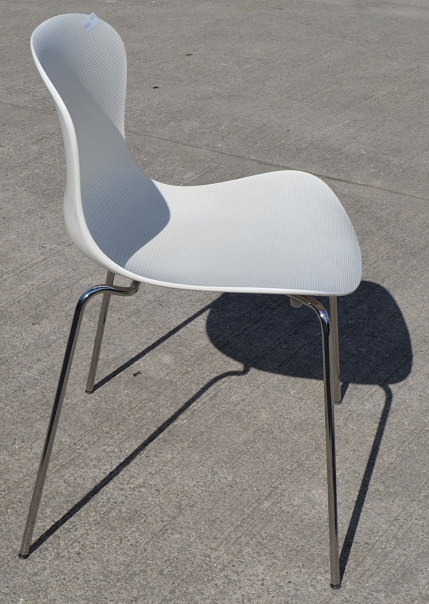 1 x Genuine Fritz Hansen 'Nap' Designer Chair In White & Chrome (KS50) - Dimensions: W48 x D40 x - Image 2 of 6