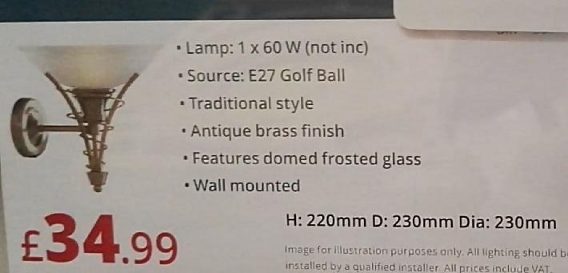 1 x LINEA TWIST Single Wall Light Fitting - Ex-Display Item, Mounted On Backboard - CL298 - Ref: J33 - Bild 2 aus 3