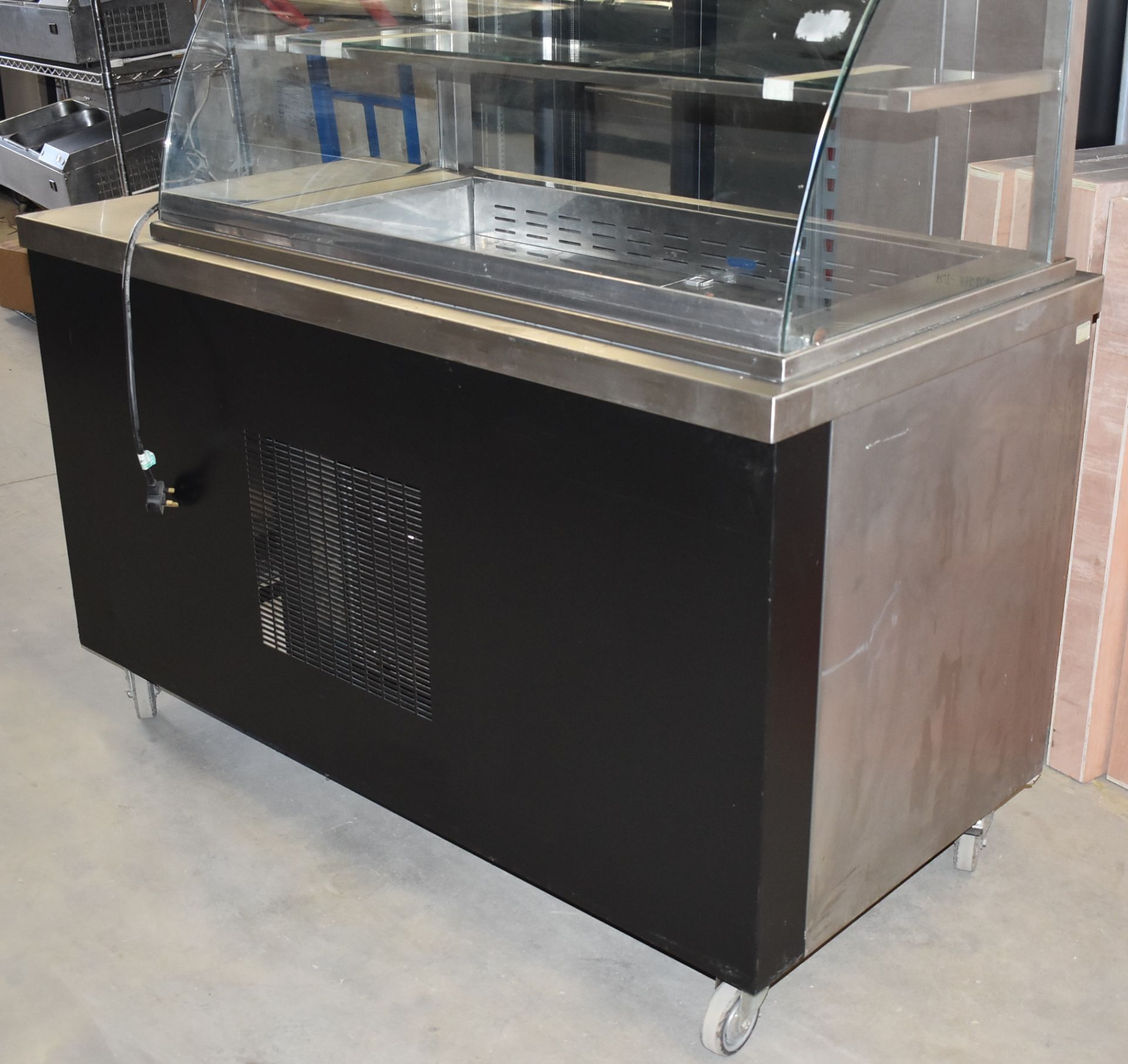 1 x Moffat Refrigerated Display Unit on Castors - Stainless Steel With Glass Display For Cold - Image 4 of 14