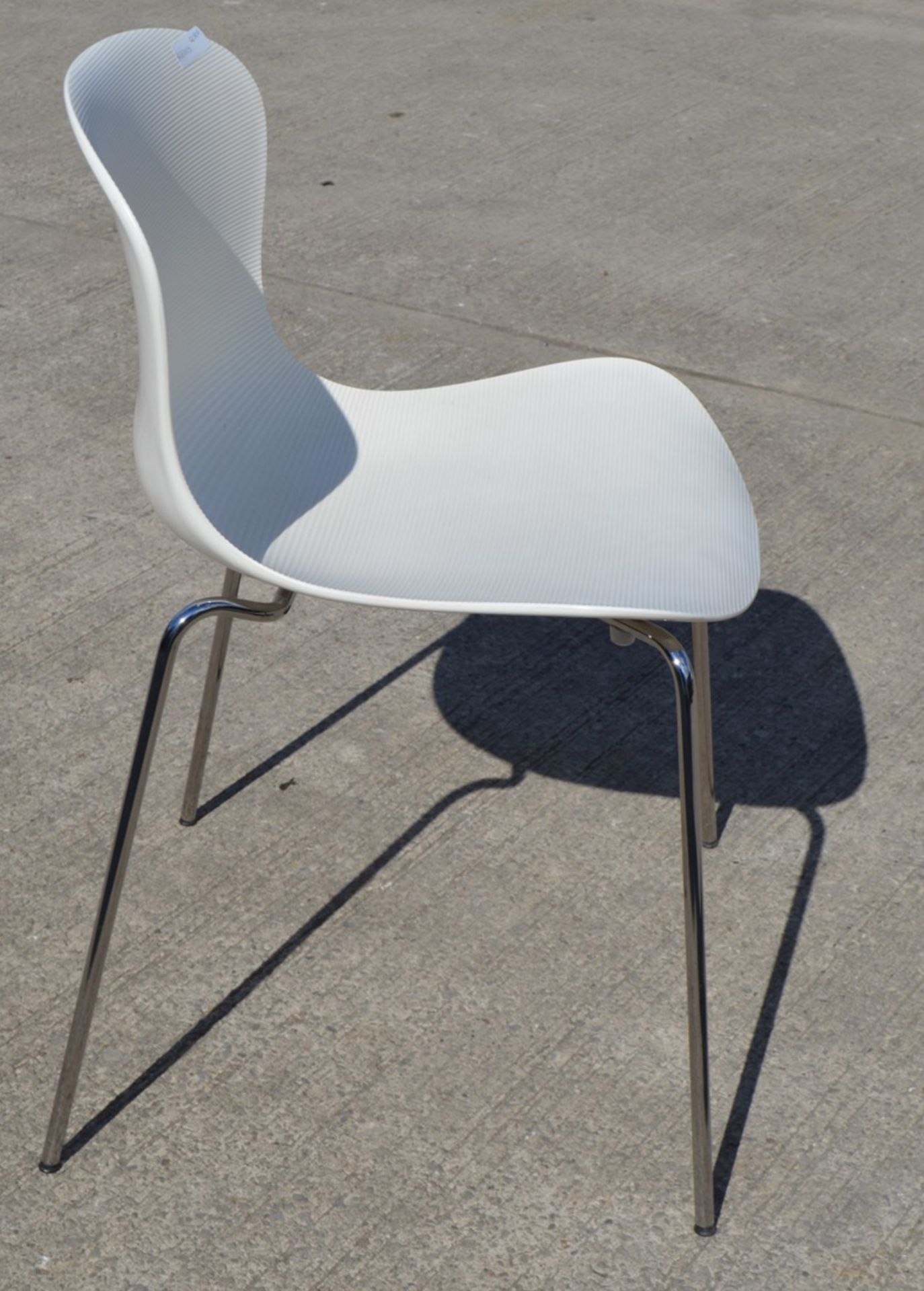 1 x Genuine Fritz Hansen 'Nap' Designer Chair In White & Chrome (KS50) - Dimensions: W48 x D40 x - Image 2 of 6