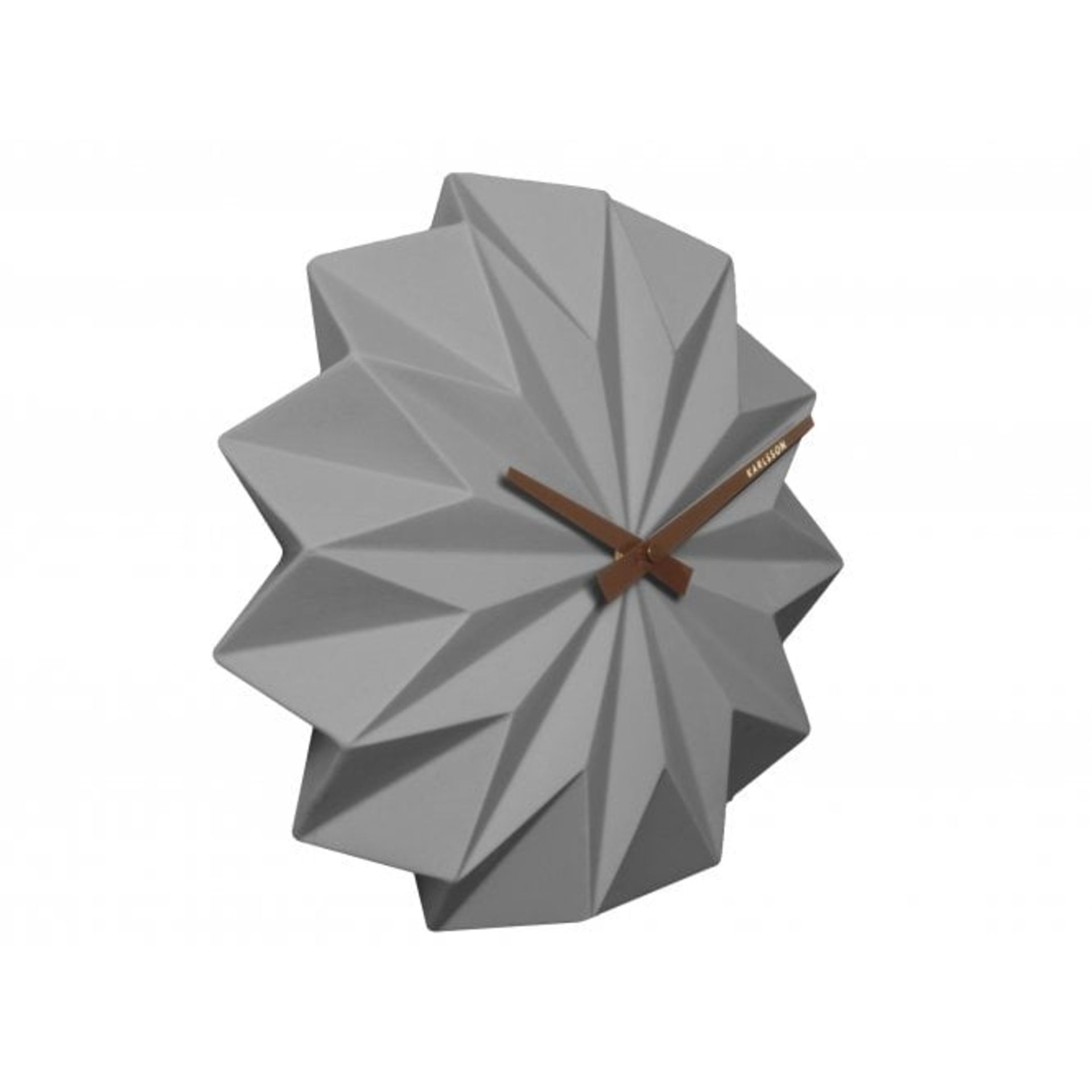 1 x Karlsson Origami Wall Clock - Ceramic Wall Clock in Grey With 27 cms Diameter - Brand New and - Image 3 of 3