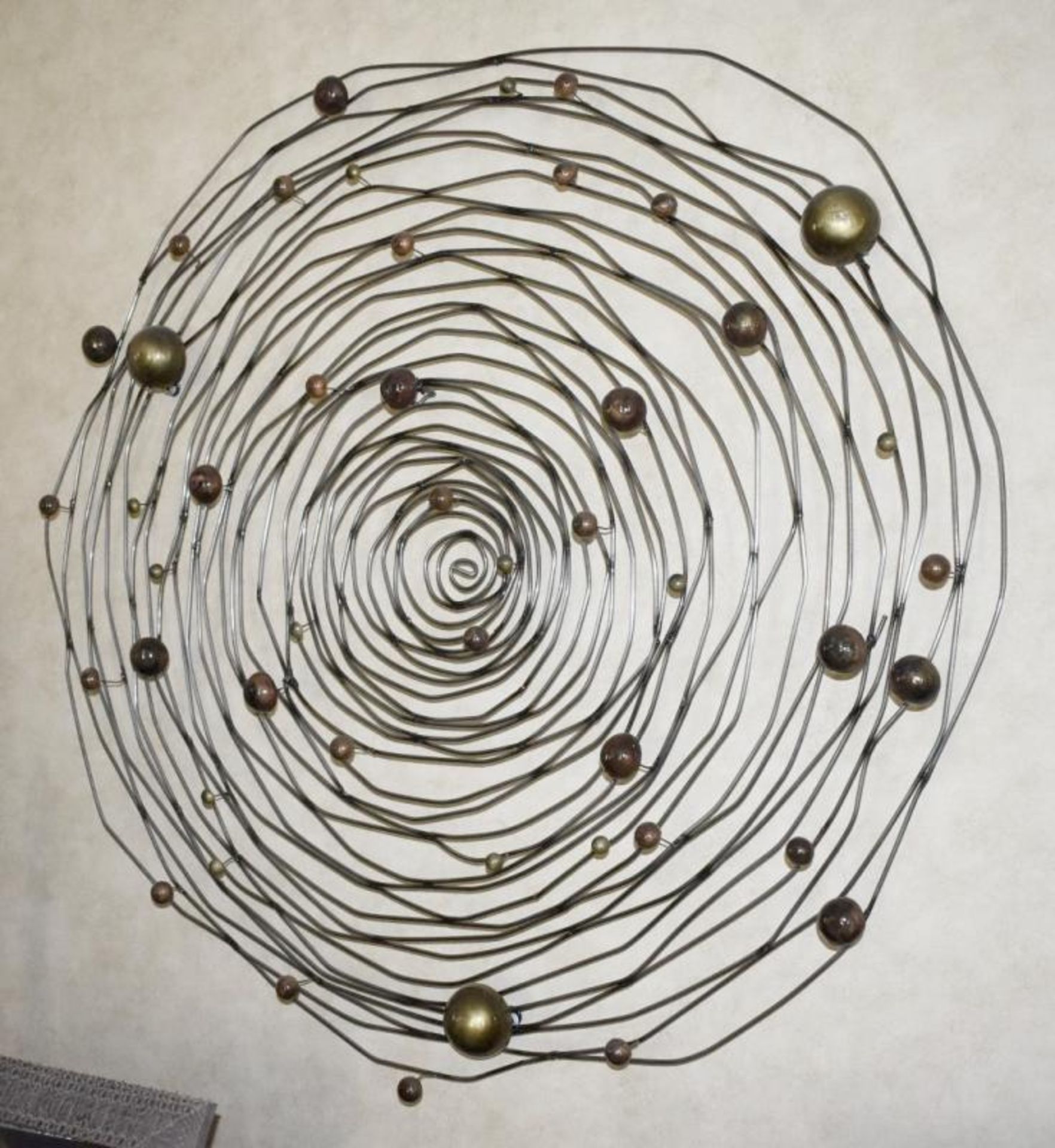 A Pair Of Decorative Metal Spiral Wall Art - Both 90cm In Diameter - Ref: ABR019 / DIN - CL491 *NO V - Image 2 of 4