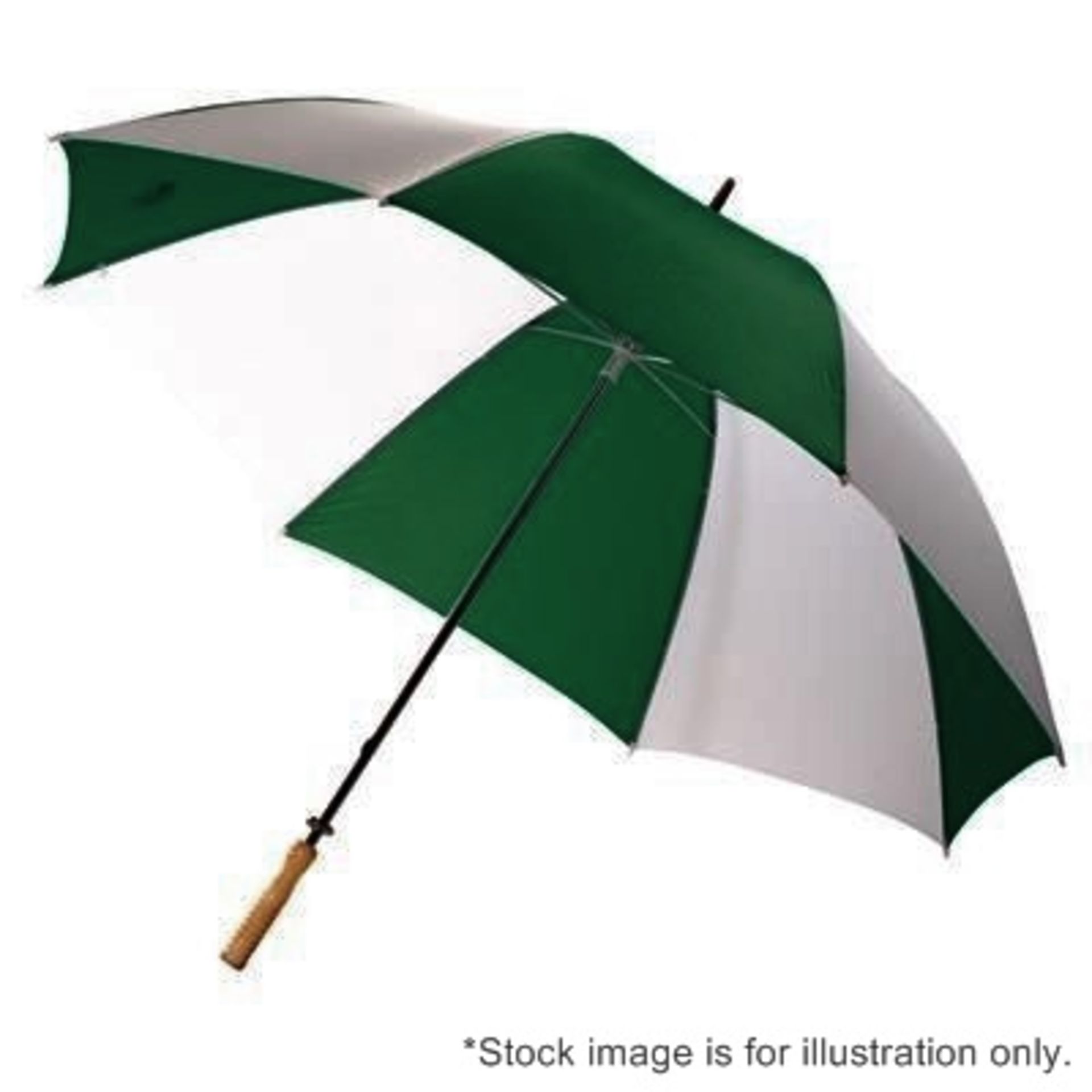 24 x Proline Golf Umbrellas - Colour: Dark Green And White - Brand New Sealed Stock - Dimensions: