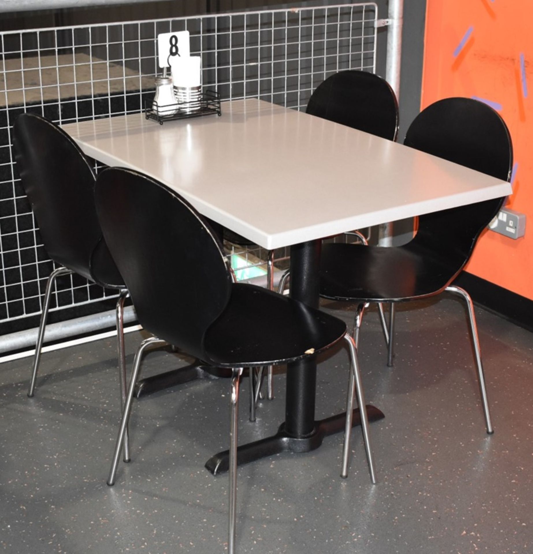 8 x Table and Chair Sets Suitable For Canteens, Cafes or Bistros - Includes 8 Tables and 24 Chairs - Image 8 of 15