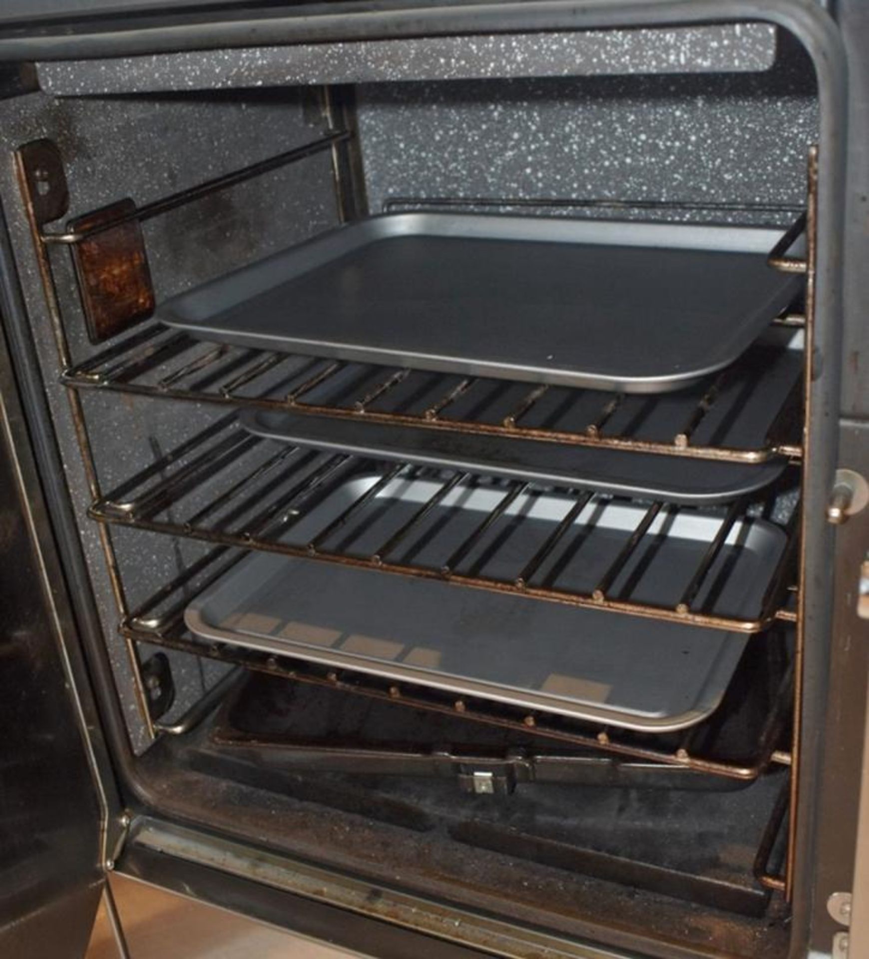 1 x MERCURY Duel Fuel 5-Burner Range Cooker In Stainless Steel - Dimensions (approx): W109 x D65 x H - Image 6 of 10