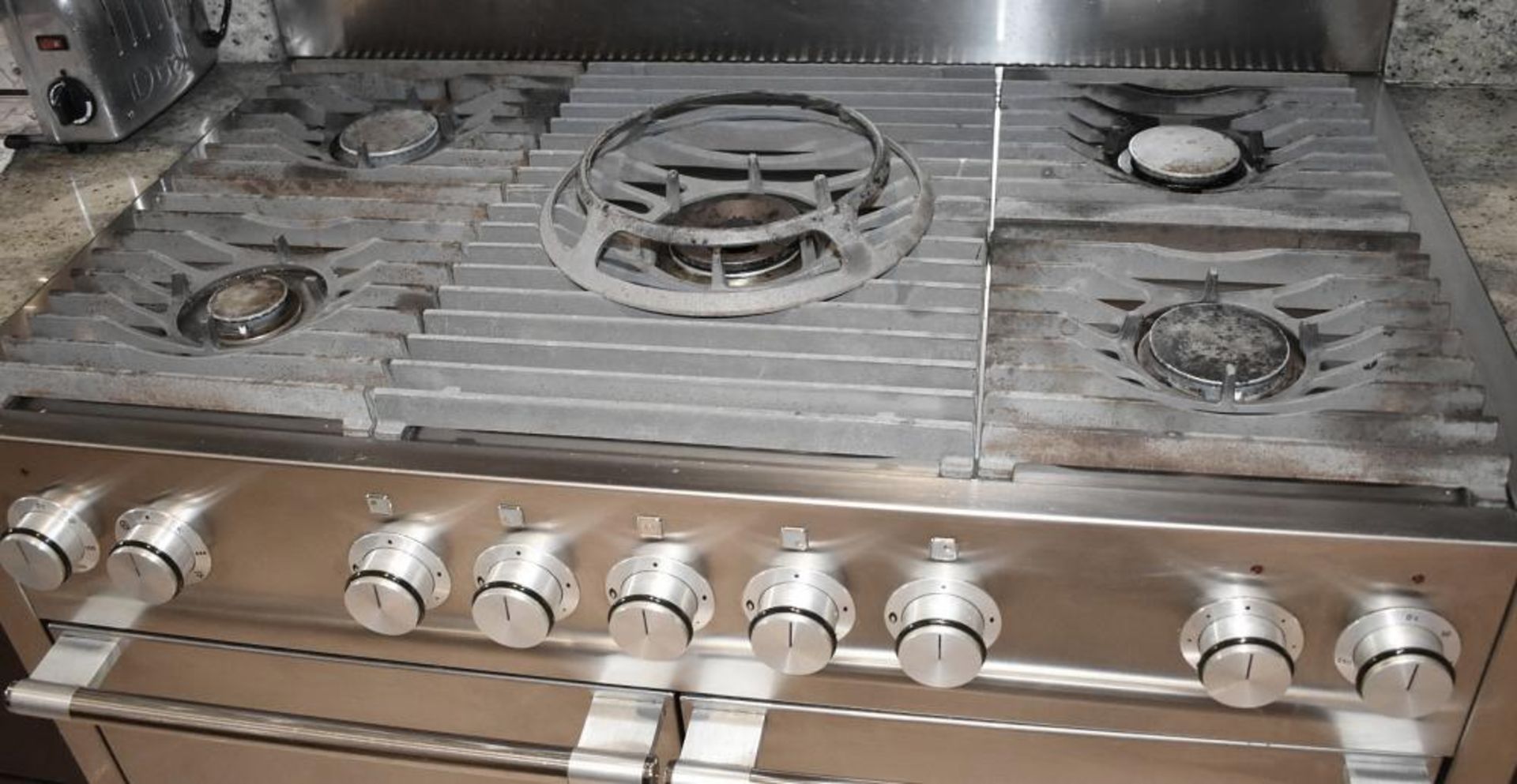 1 x MERCURY Duel Fuel 5-Burner Range Cooker In Stainless Steel - Dimensions (approx): W109 x D65 x H - Image 8 of 10