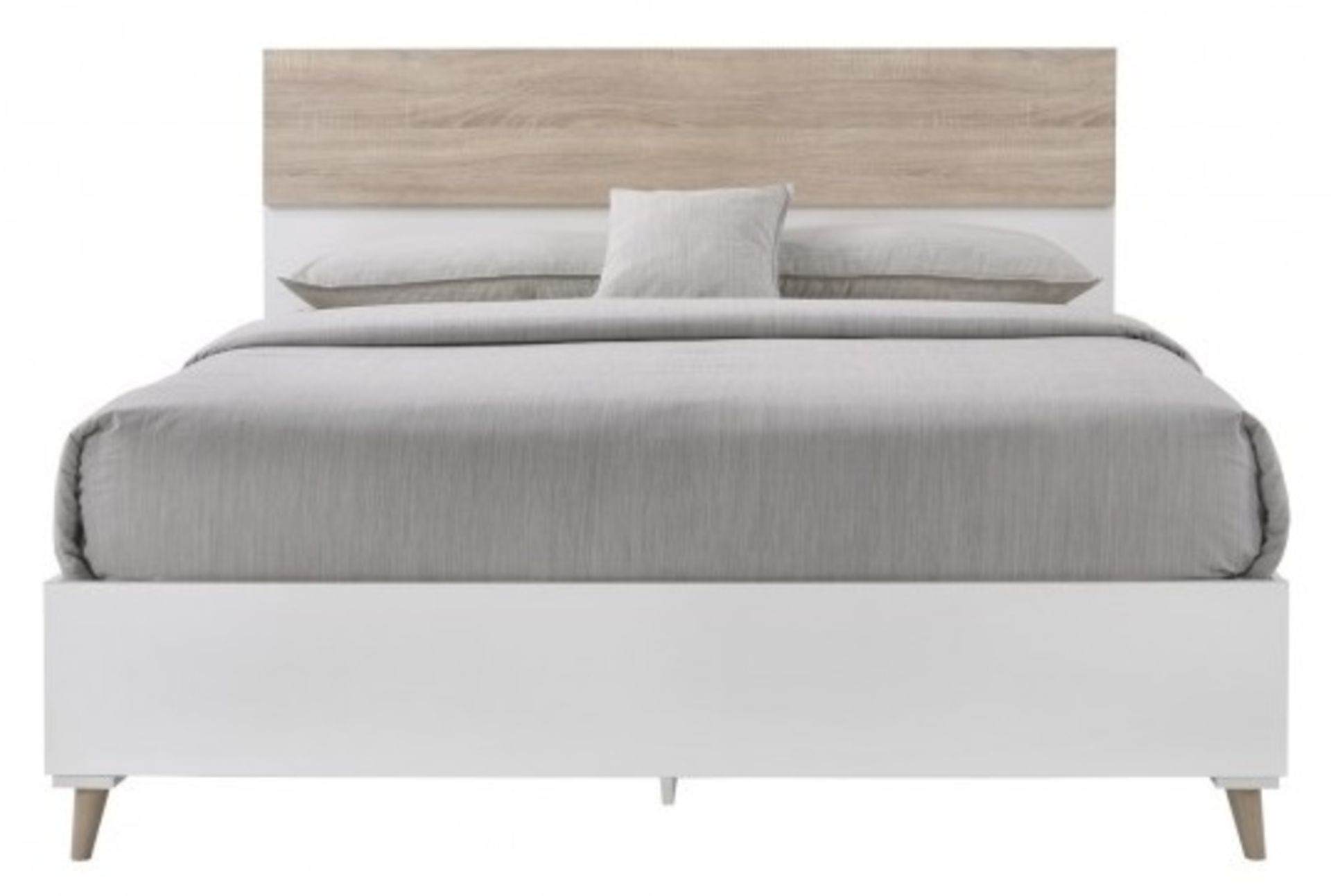 1 x Stockholm Scandinavian Style Kingsize Bed - Dimensions: 100 x 156 x 204cm - Brand New & Boxed - Image 3 of 4