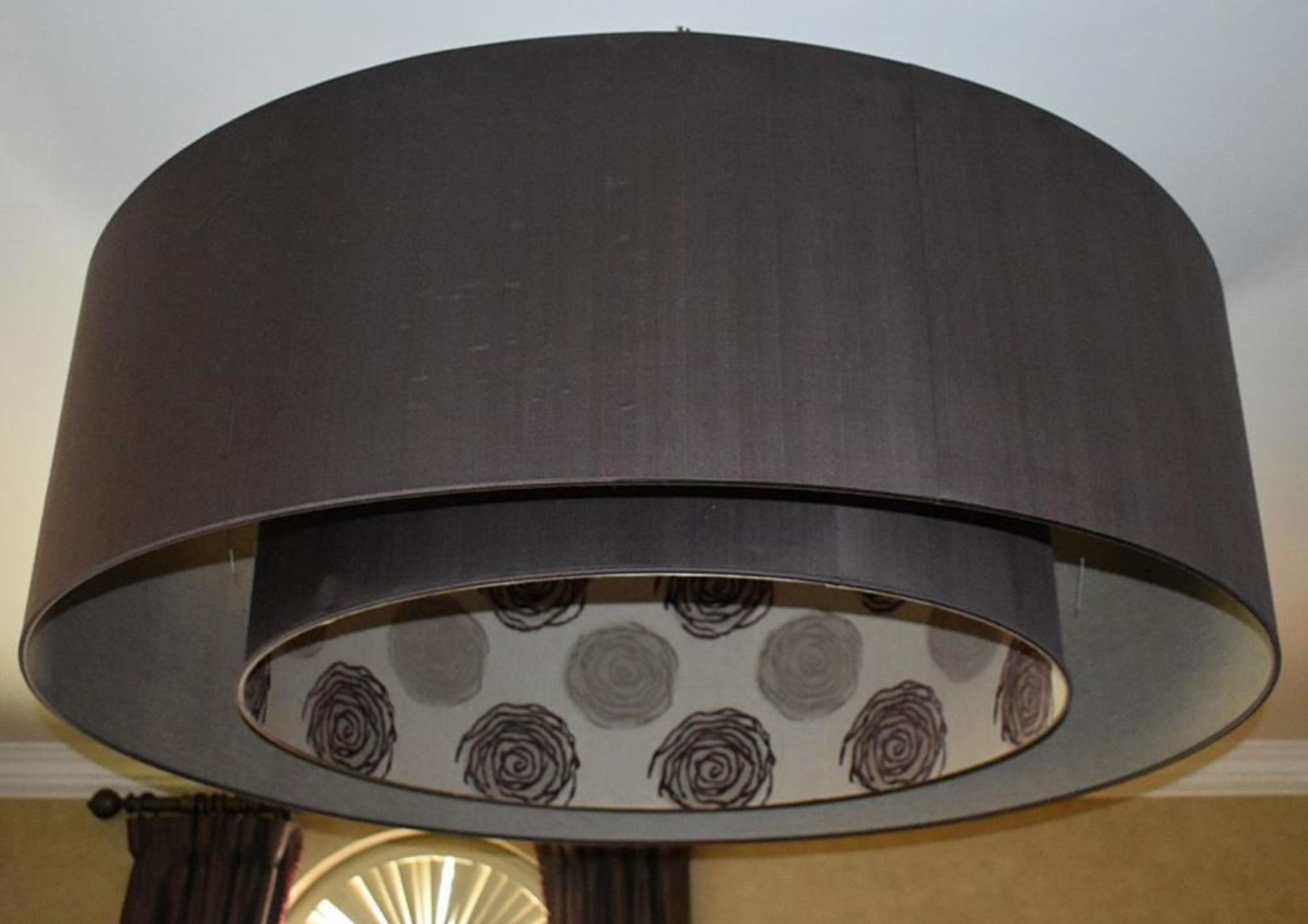 1 x Huge 1.5 Metre Light Fitting Featuring A Double Shade - Dimensions: 150cm Diamter, 50cm Height - Image 4 of 7