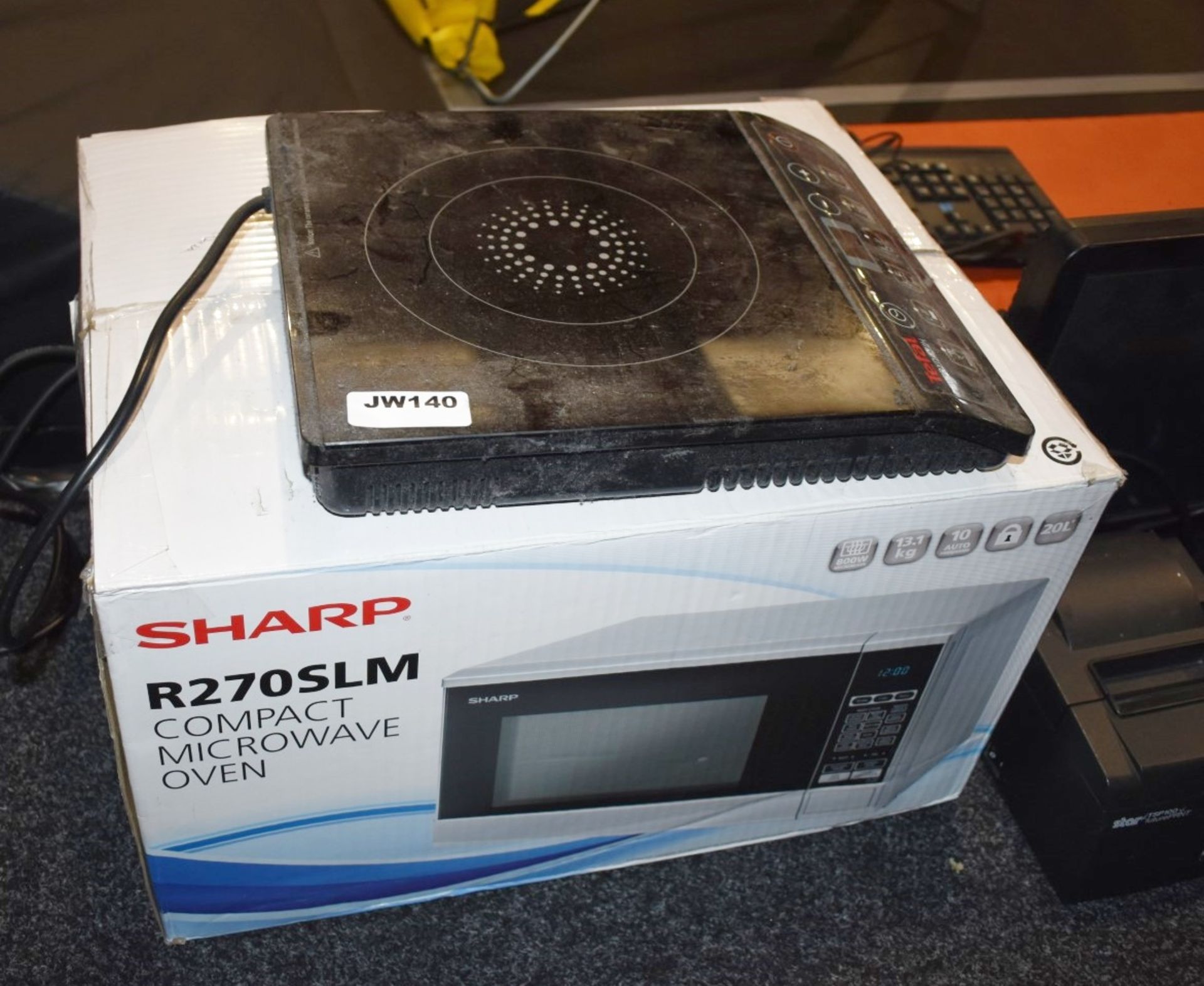 1 x Unused Sharp R270SLM Microwave Oven and  1 x Tefal Single Cooking Hob - Ref: JW140 - CL511 -
