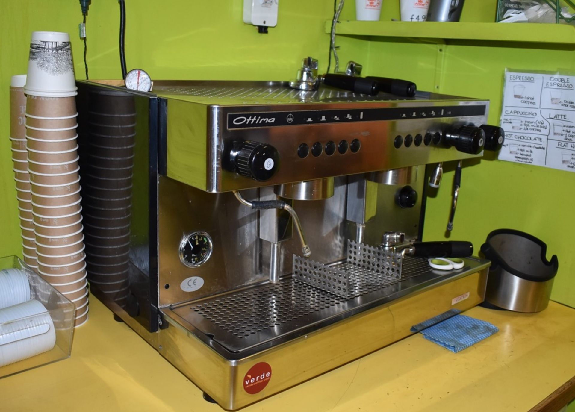 1 x Ottima 2 Group Commercial Coffee Machine - Stainless Steel Finish With 11.5 Liter Boiler and - Image 2 of 11