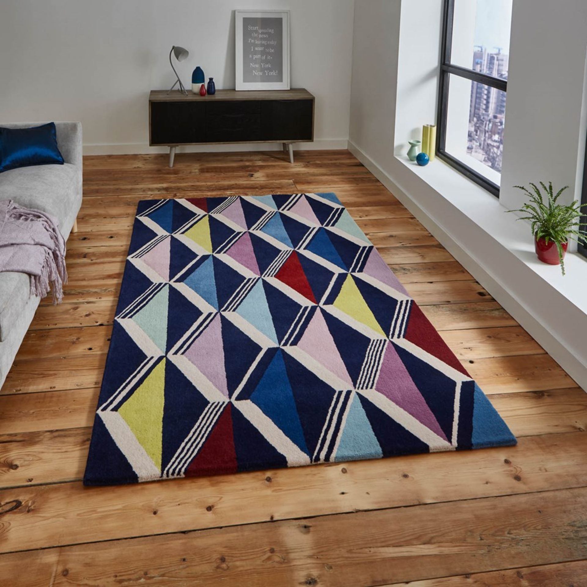 1 x Fiona Howard Zig Zag Rug - Dimensions: 180 x 230cm - Brand New Sealed Stock - RRP £599.00 - Image 2 of 5