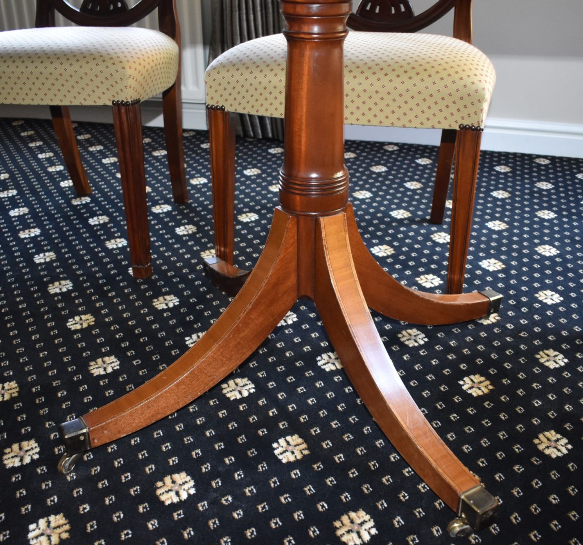 1 x Brights of Nettlebed Twin Pedestal Extending Mahogany Dining Table With Vener Parameter and - Image 13 of 33
