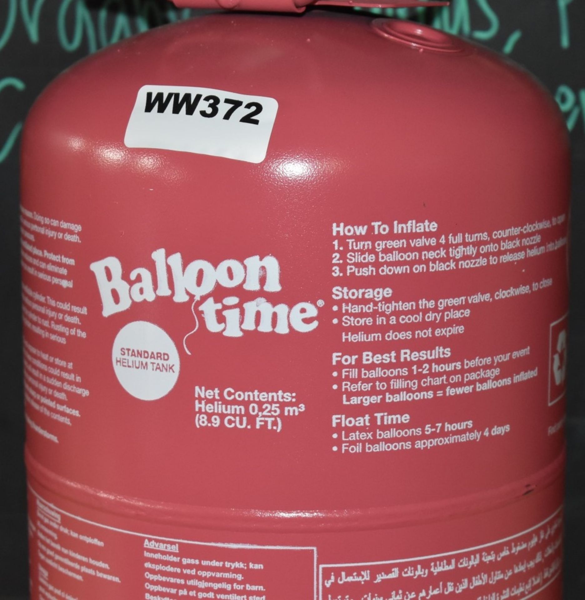 1 x Balloon Time Helium Balloon Tank Kit - Ref WW372 - CL520 - Location: London W10 More pictures, - Image 2 of 3