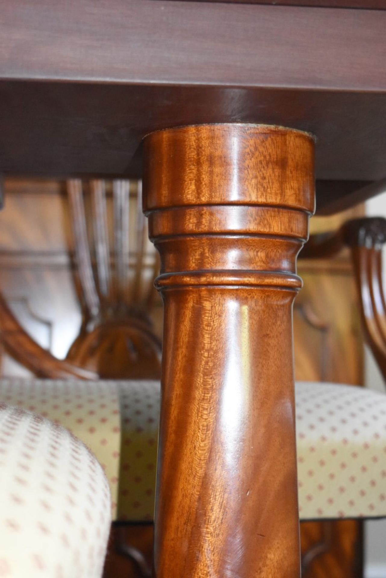 1 x Brights of Nettlebed Twin Pedestal Extending Mahogany Dining Table With Vener Parameter and - Image 17 of 33