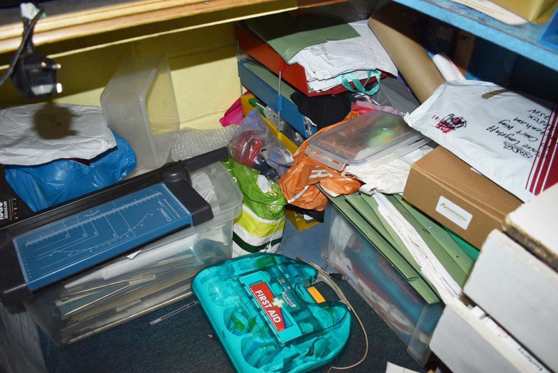 Assorted Job Lot From Office Room - Includes Stationary, Contents of Drawers, First Aid Kit, Party - Image 2 of 21