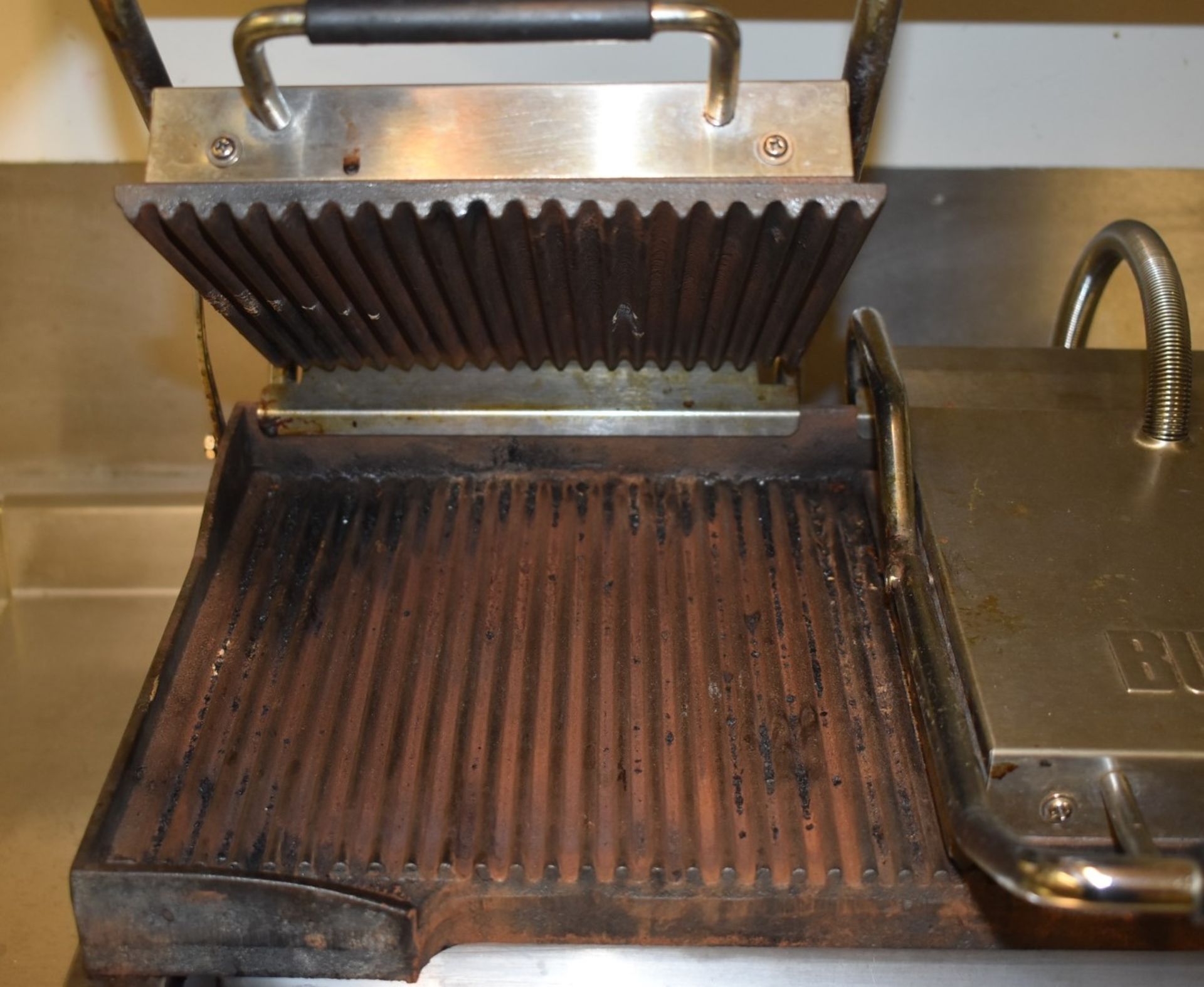 1 x Buffalo L537 Double Contact Panini Grill - 240v - Ref WW316 - CL520 - Location: London W10 - Image 4 of 5