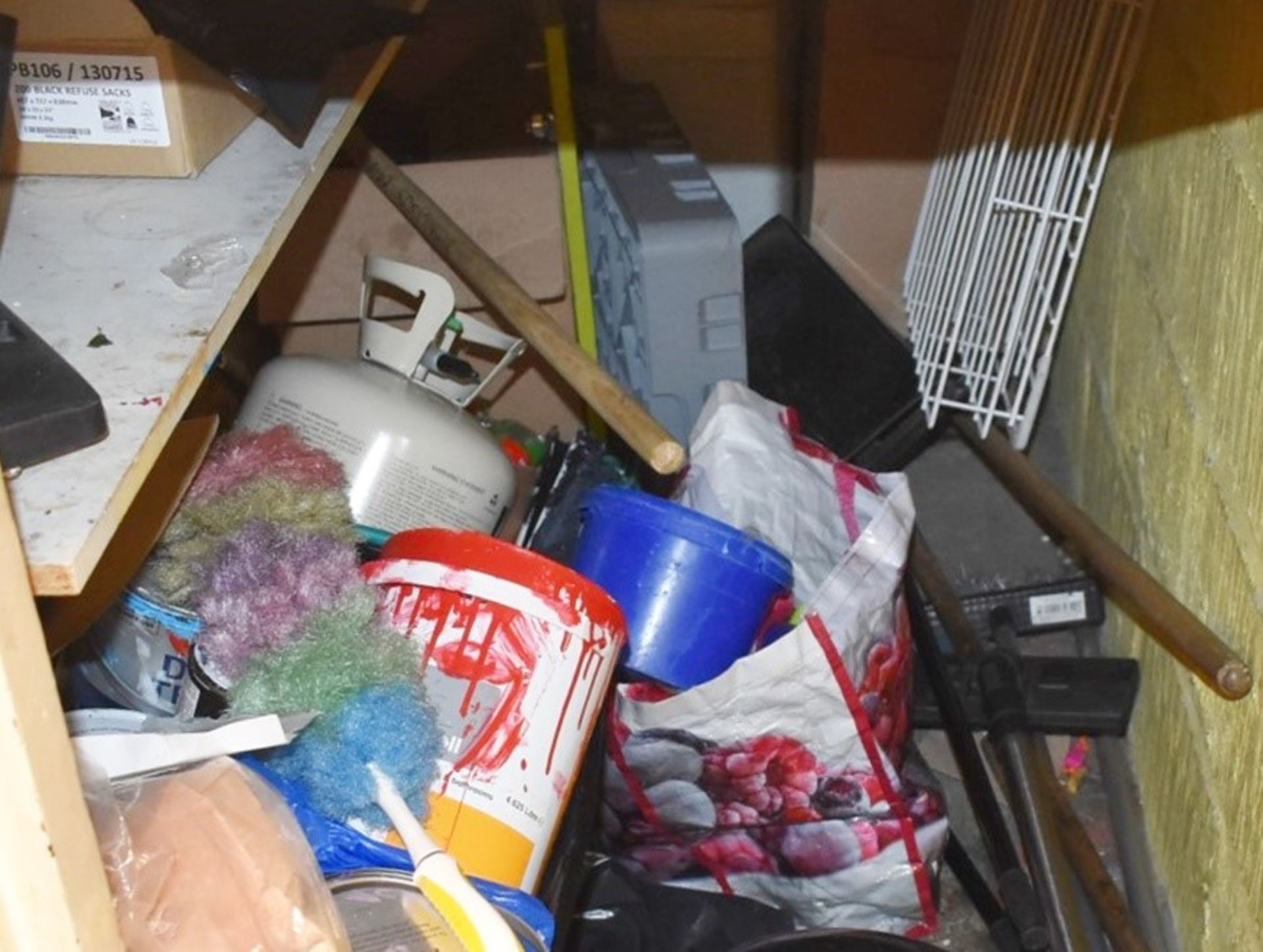 Assorted Job Lot of Items From Storage Room - Includes Helium Balloon Kit, Dishwasher Trays,