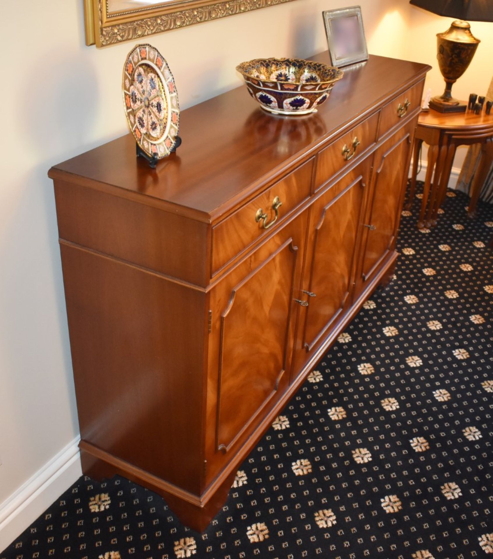 1 x Brights of Nettlebed Mahogany Dining Sideboard With Three Drawers Over Three Cupboards - - Image 3 of 13