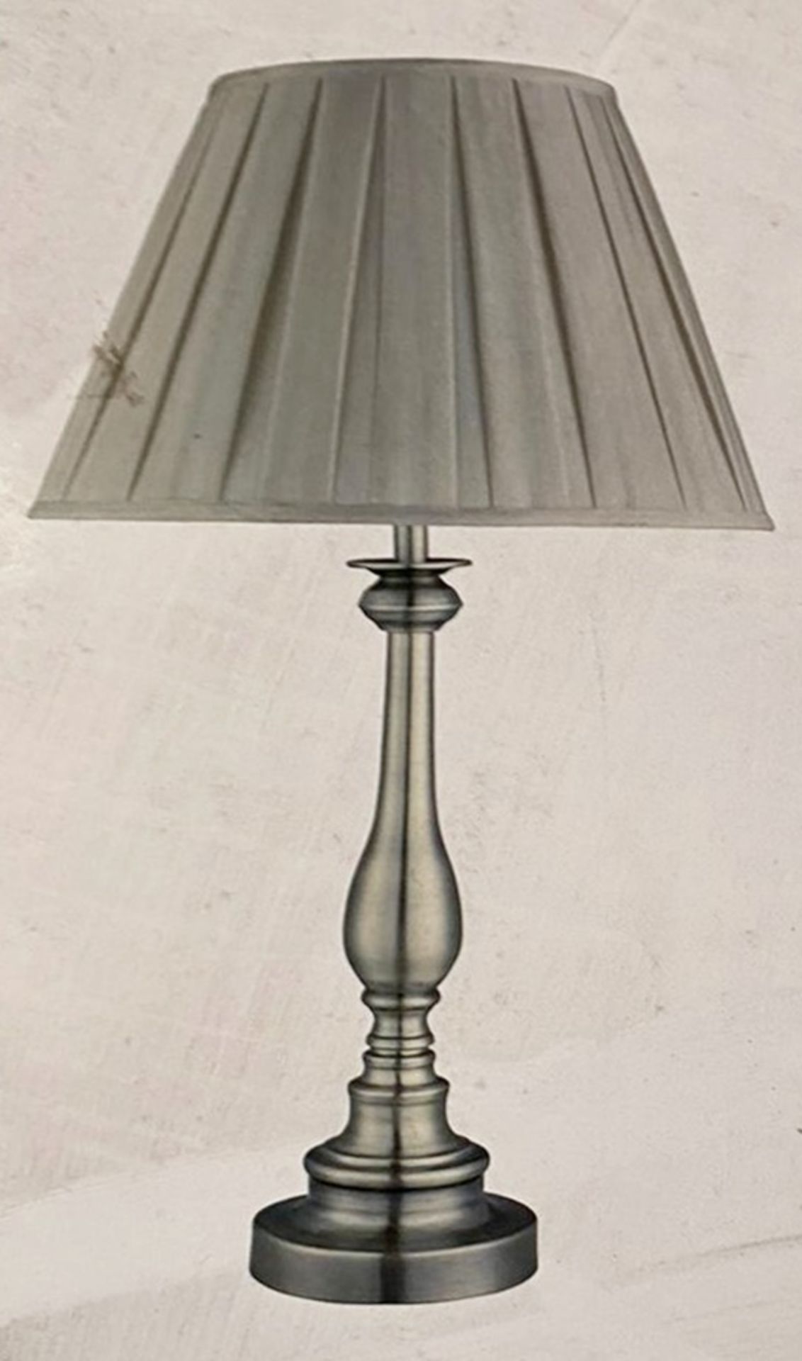 1 x Searchlight Spindle Table Lamp in Antique Brass - Ref: 6021AB - New and Boxed - RRP: £100.00