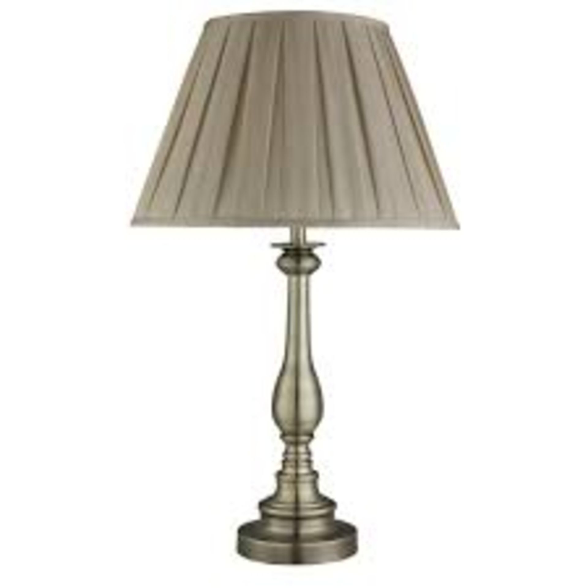 1 x Searchlight Spindle Table Lamp in Antique Brass - Ref: 6021AB - New and Boxed - RRP: £100.00 - Image 2 of 2