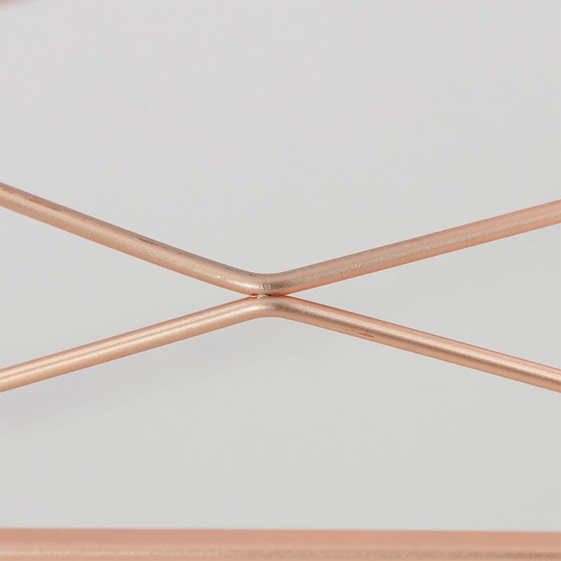 1 x 'Prisma' Contemporary Designer Mirror With A Geometric Wire Frame In A Copper Finish - Image 2 of 5