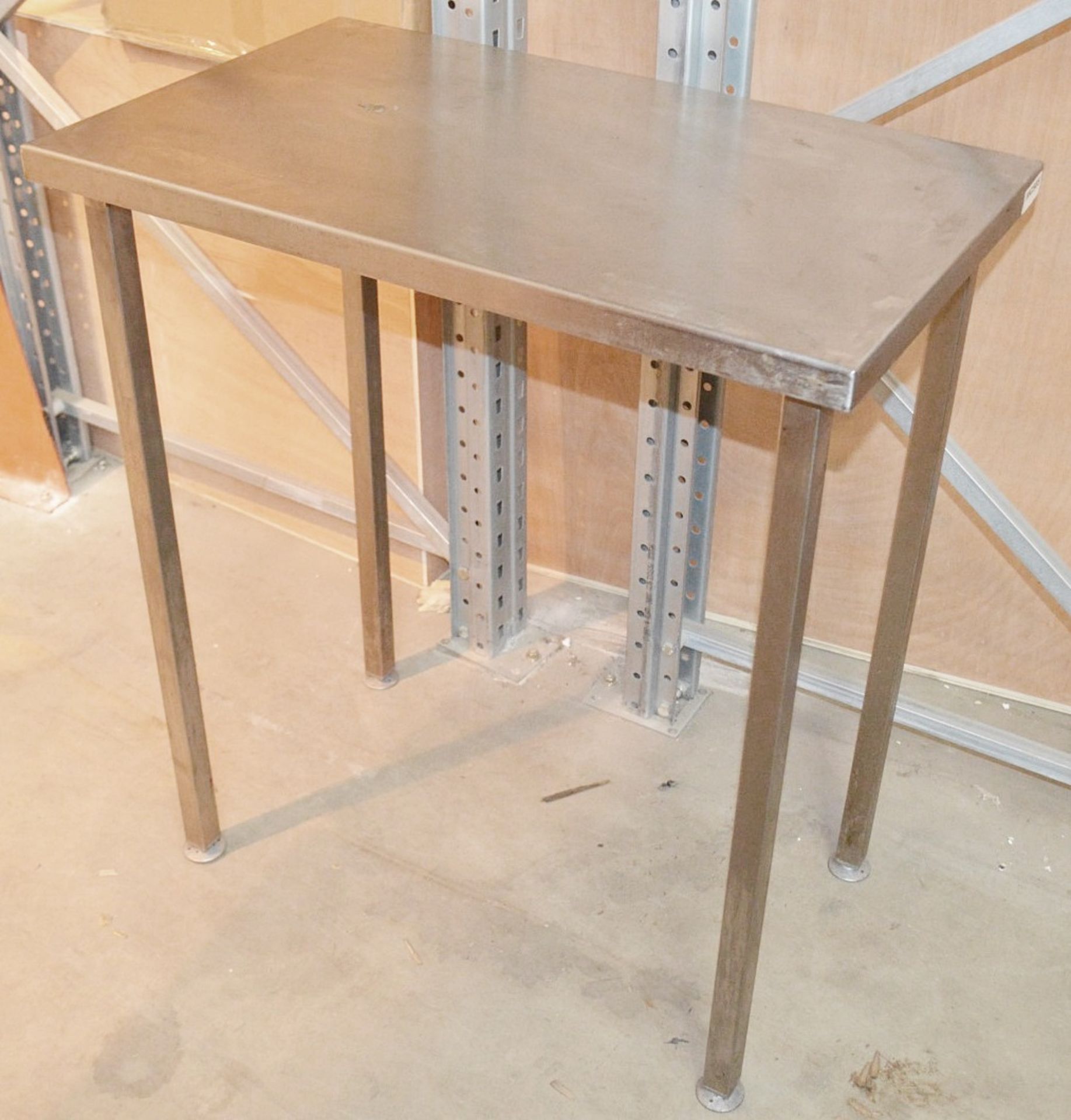 1 x Stainless Steel Commercial Kitchen Prep Table - Dimensions: W76 x D46 x H87cm - Very Recently