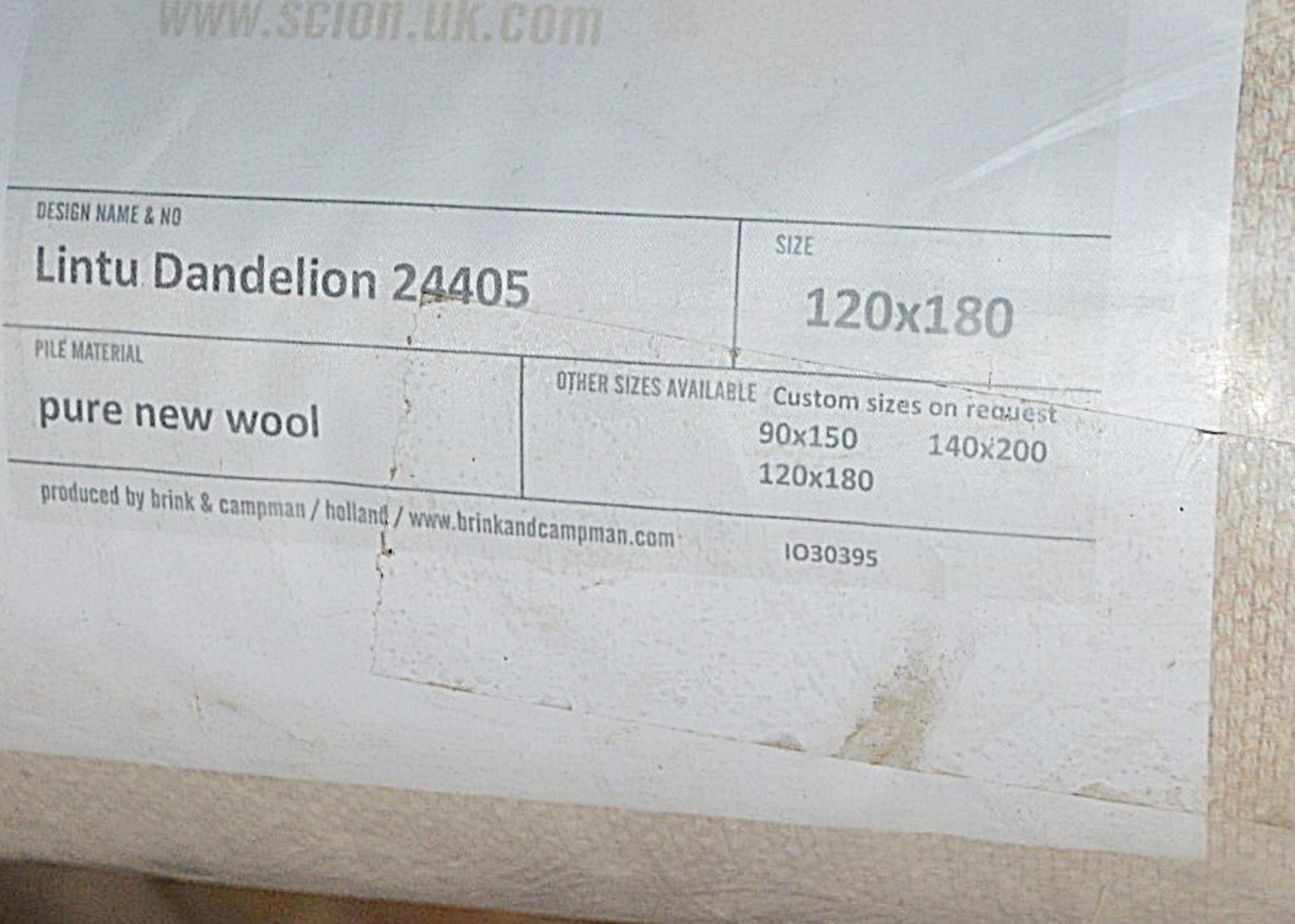 1 x Scion 'Lintu Dandelion' 100% Wool Designer Rug - Handmade In India - 120x180cm - RRP £299.00 - Image 6 of 6