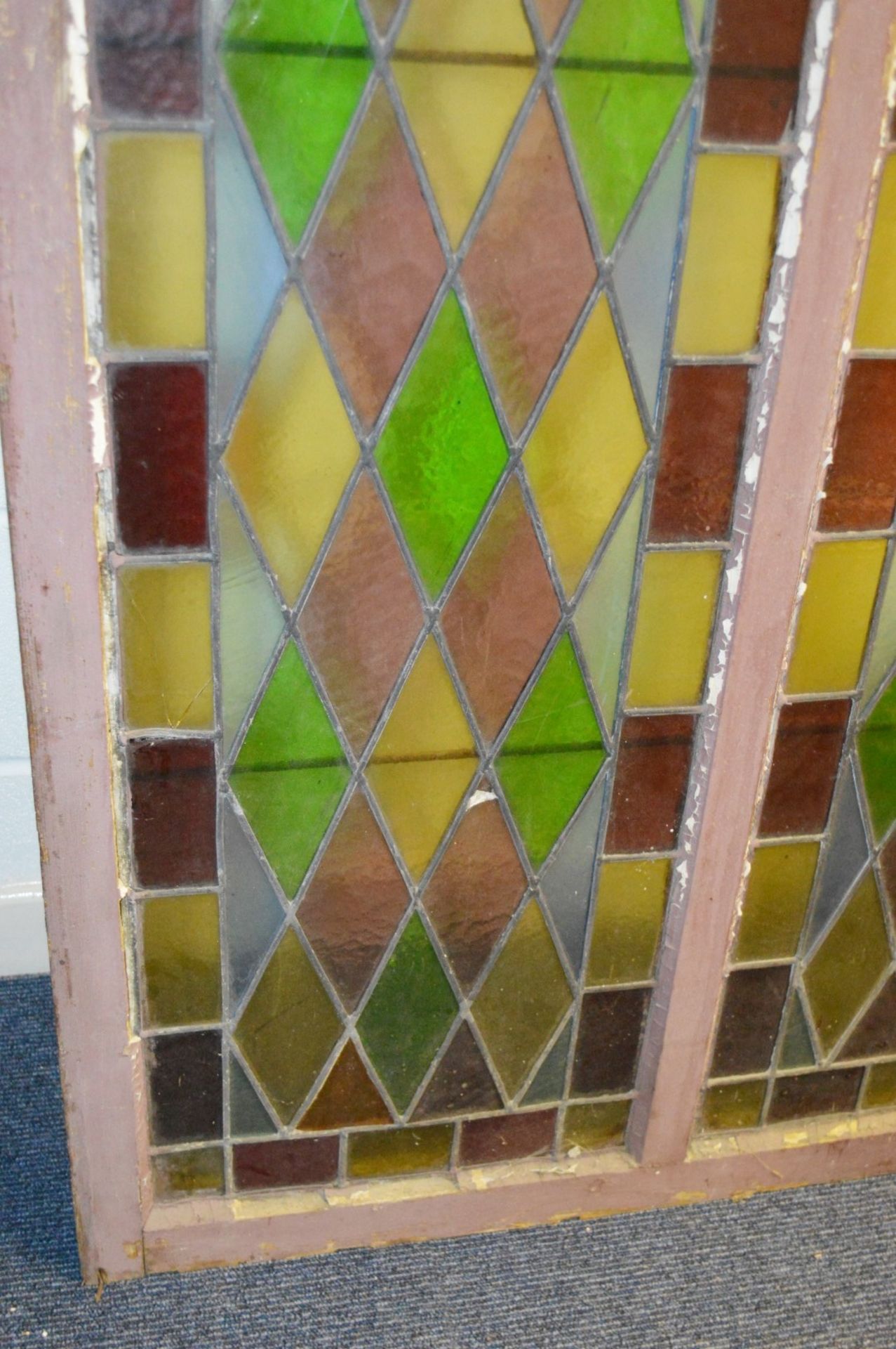 1 x Stained Glass Window - Dimensions: W87.5 H124 x D4.5cm - Used, In Good Overall Condition - - Image 2 of 5