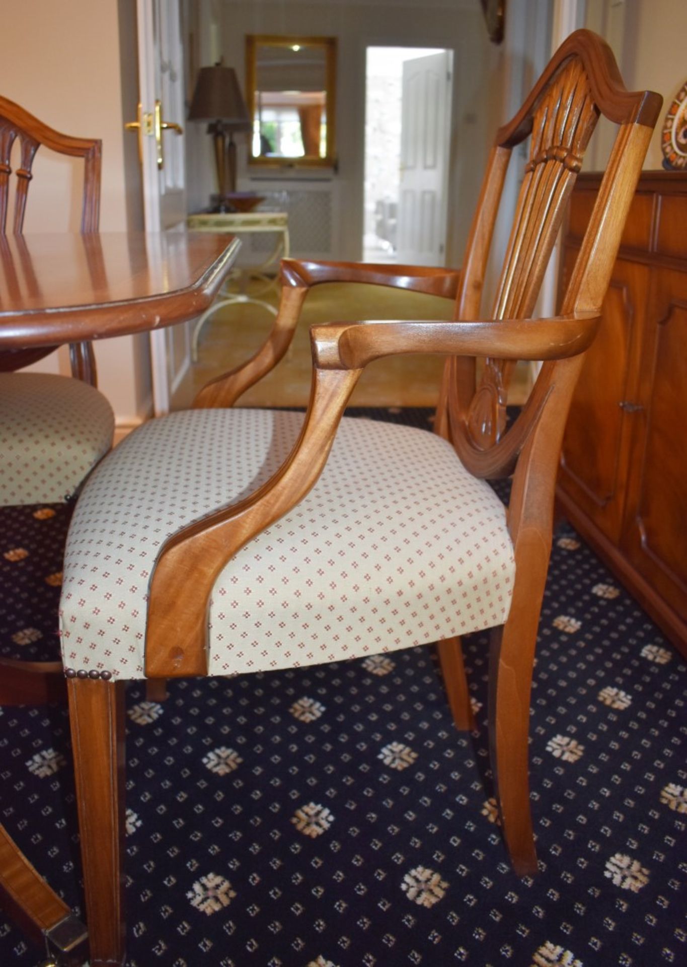 1 x Brights of Nettlebed Twin Pedestal Extending Mahogany Dining Table With Vener Parameter and - Image 30 of 33