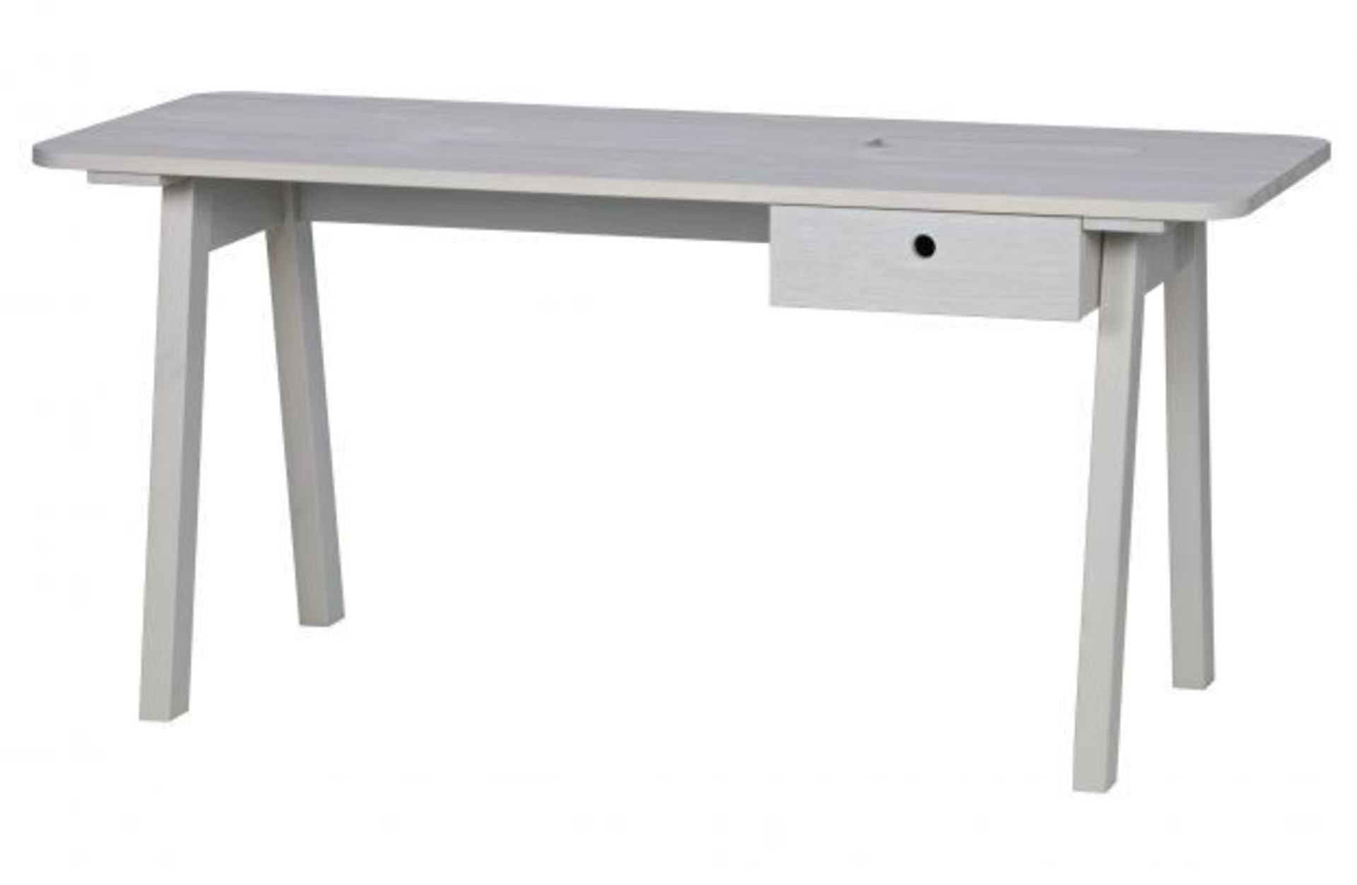 1 x 'Sammie' Contemporary Desk In A Light Warm Grey - Made In Holland By Woood - Brand New & Boxed - Image 5 of 6