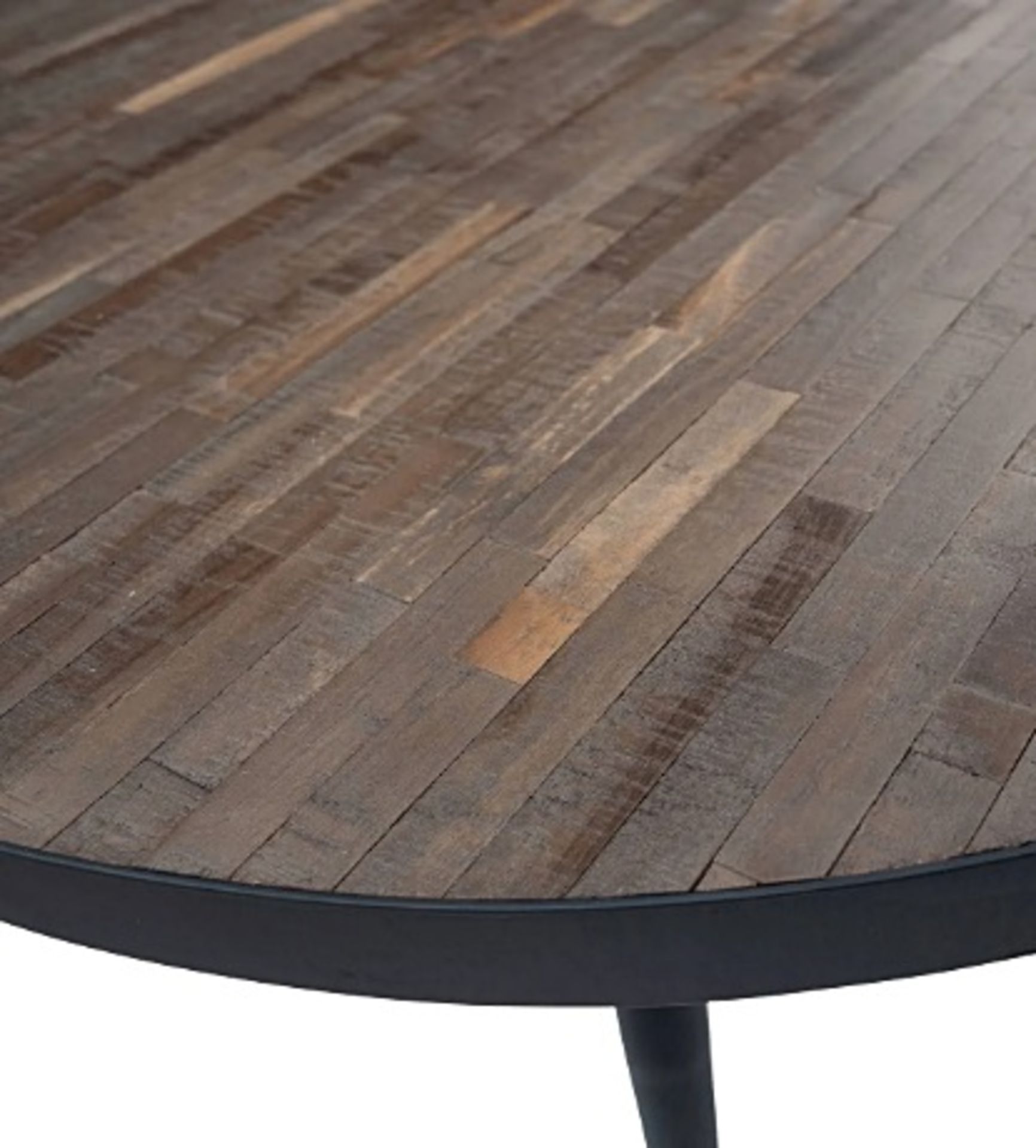 1 x VIC Designer 120cm Teak & Metal Dining Table - Produced By WOOOD - Brand New - Image 2 of 3