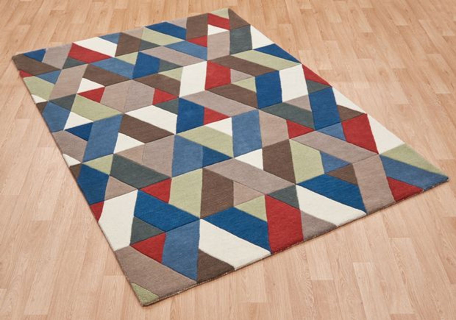 1 x Asiatic 'Funk Chevron' Multicoloured Hand Tufted Rug - Dimensions: 120 x 170cm - RRP £334.99