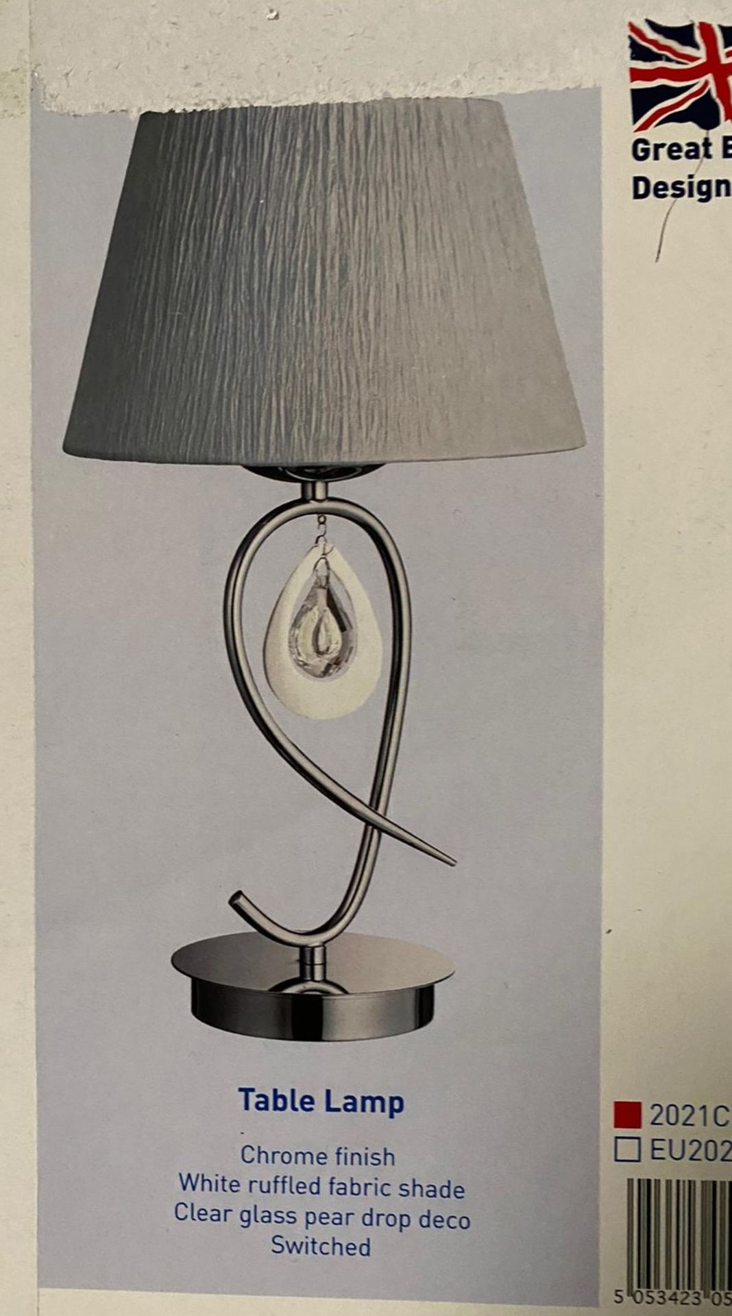 1 x Searchlight Table Lamp in chrome - Ref: 2021CC - New and Boxed - RRP £80 - Image 2 of 4
