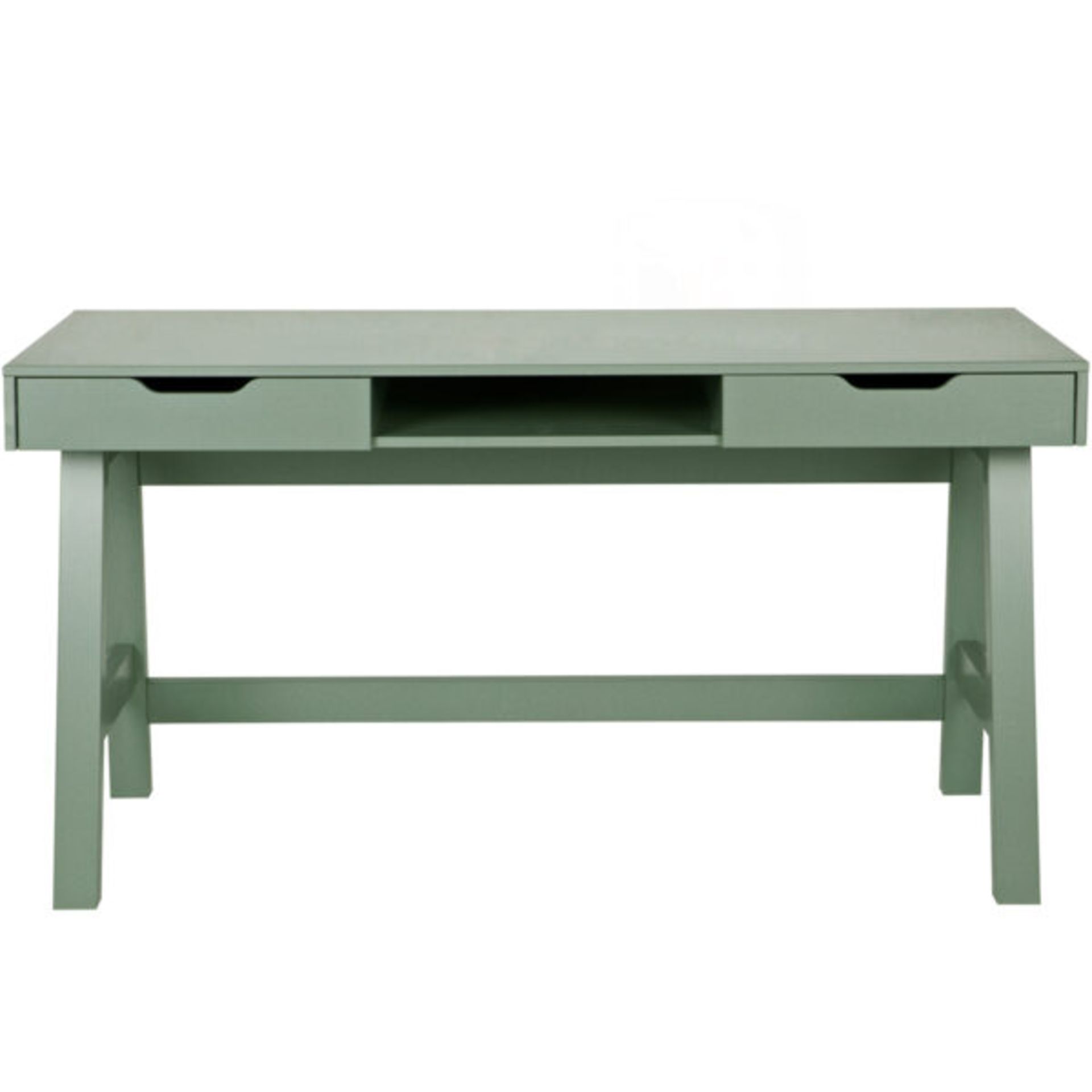 1 x NIKKI 2-Drawer Pale Green Contemporary Designer Desk - Made In Holland By Woood - RRP £249.00 - Image 2 of 5