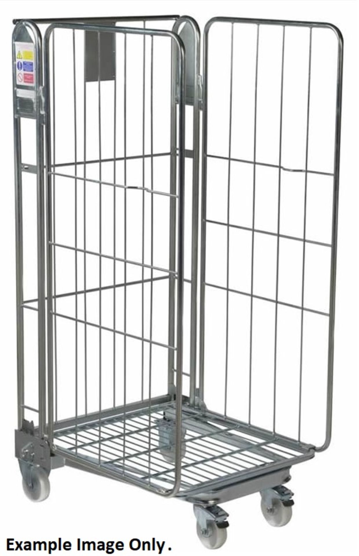 1 x Roller Cage With Heavy Duty Castors - Demountable With Three Sides - Ideal For Storing and