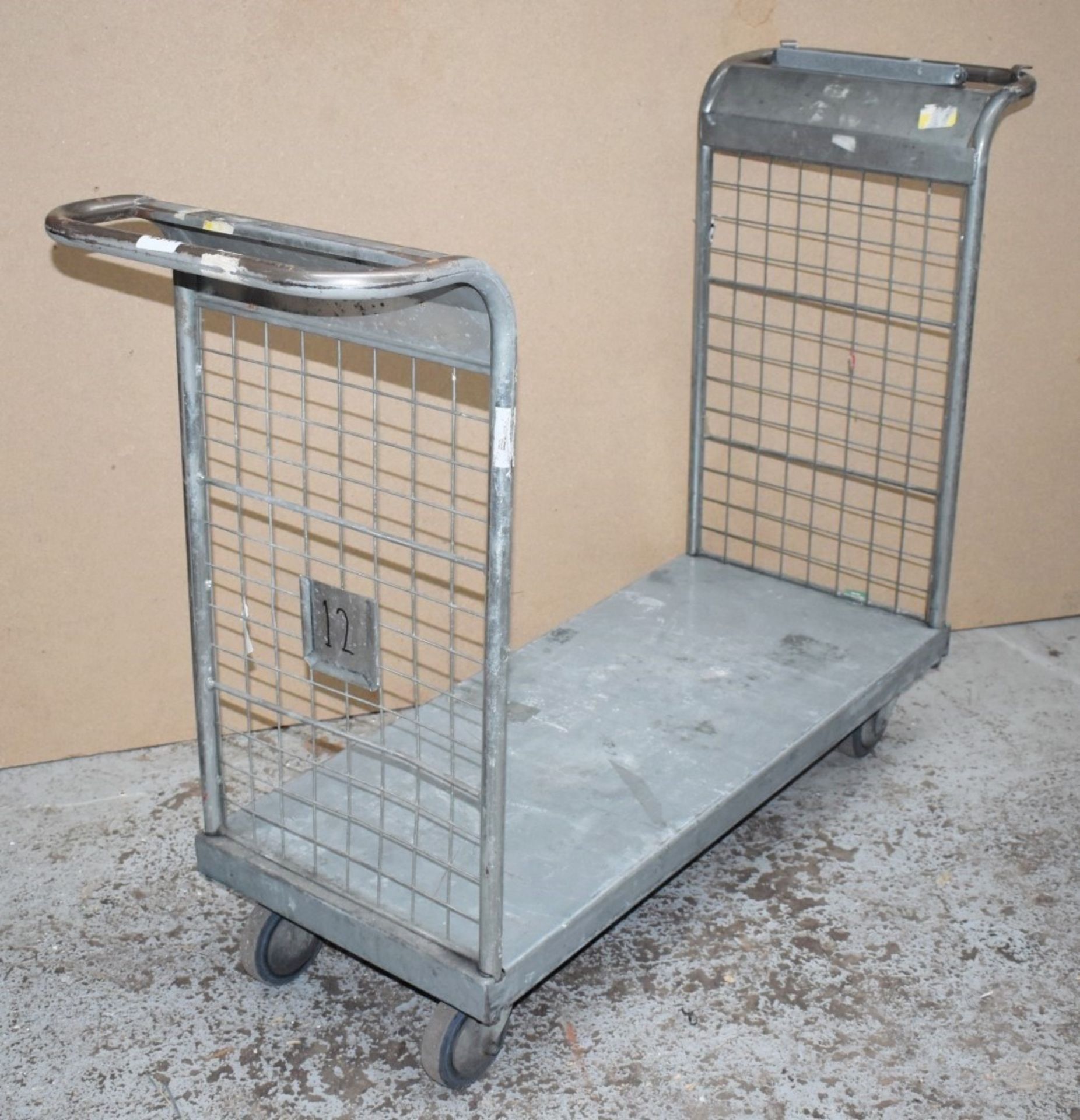 1 x Platform Trolley With Heavy Duty Wheels, Two Handles and Waste Bag Holder - Features a 100 x