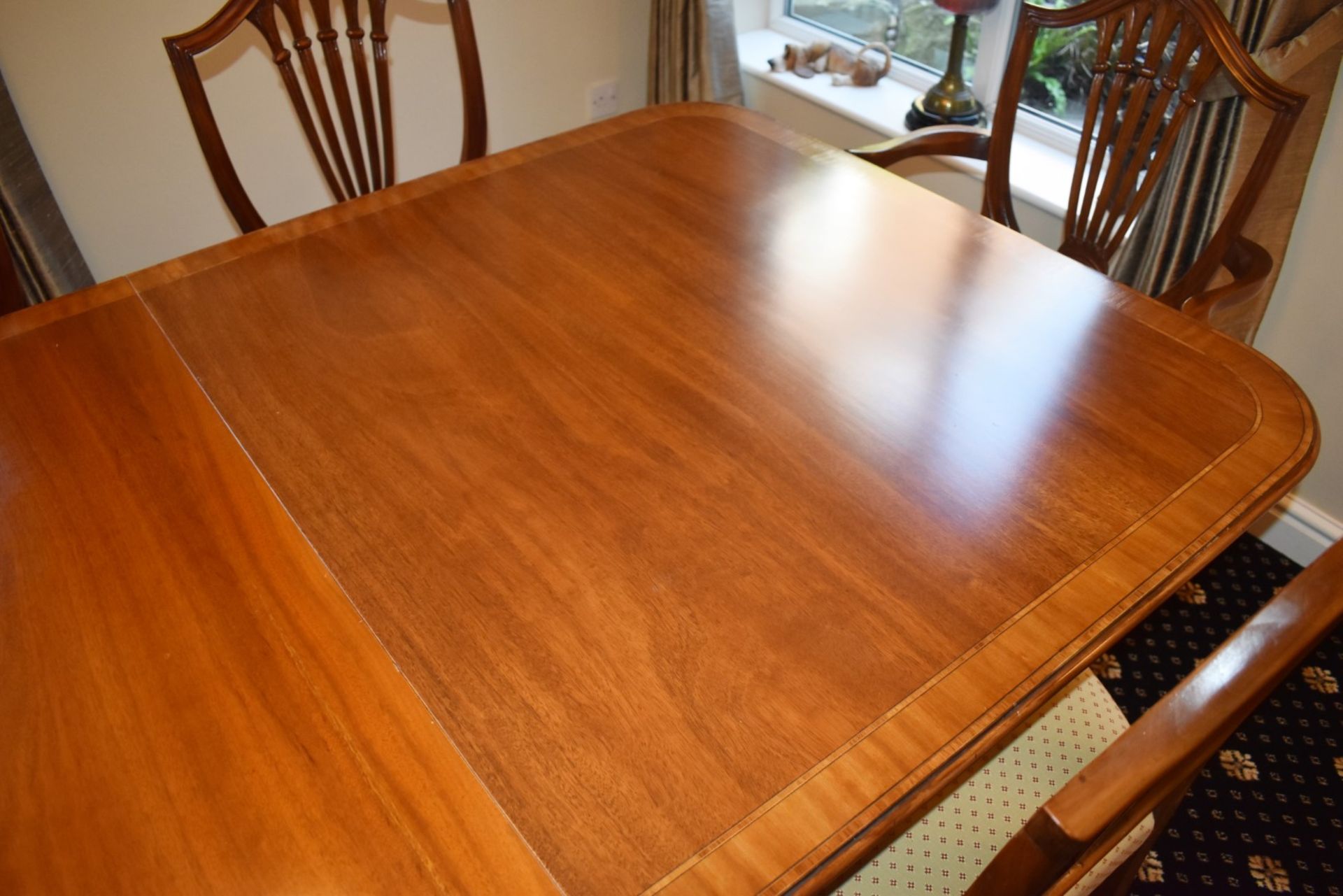 1 x Brights of Nettlebed Twin Pedestal Extending Mahogany Dining Table With Vener Parameter and - Image 3 of 33