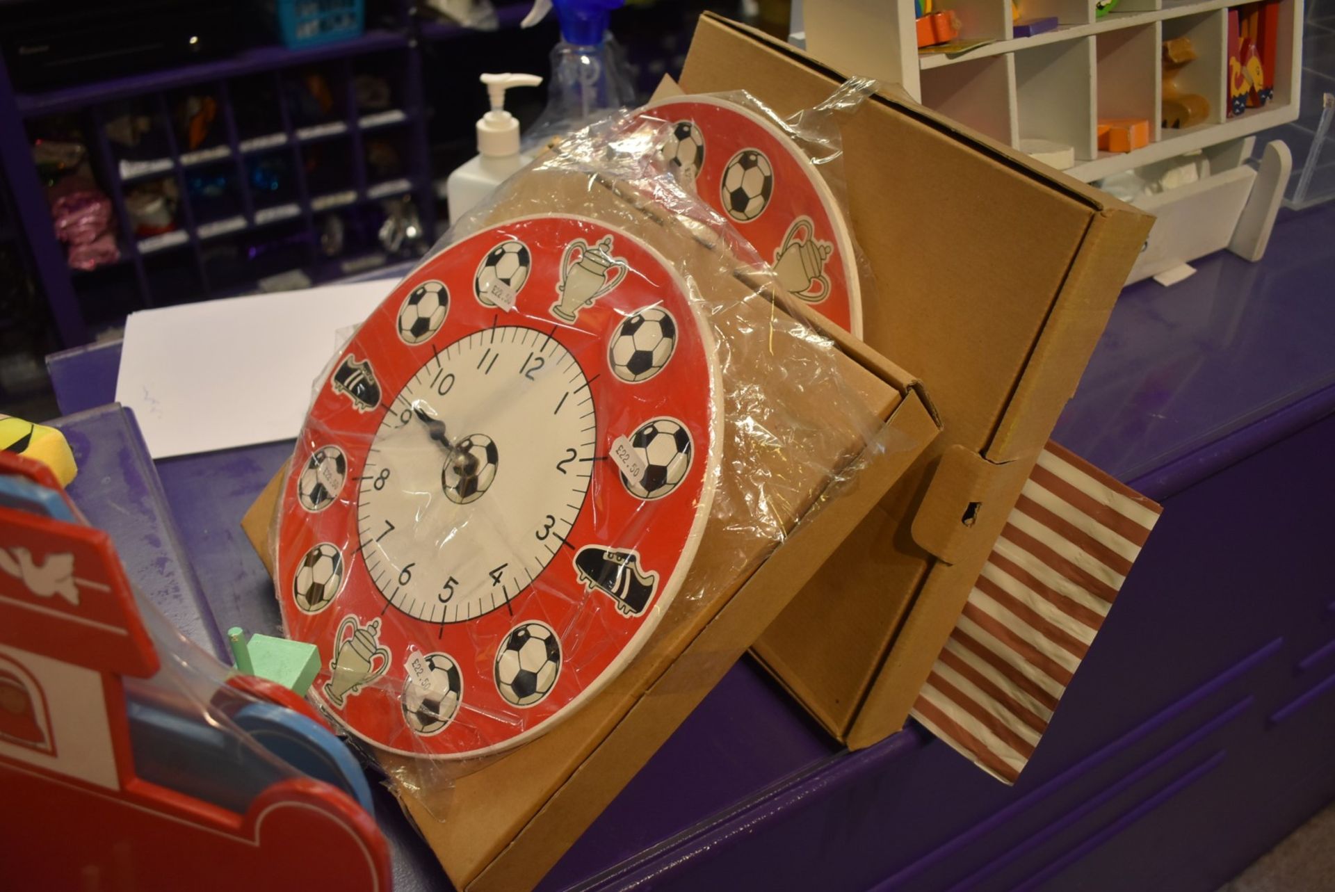 Assorted Collection of Children's Toys - Includes Wooden Toys, Wall Clocks, Soft Toys, Sticker Packs - Image 5 of 8