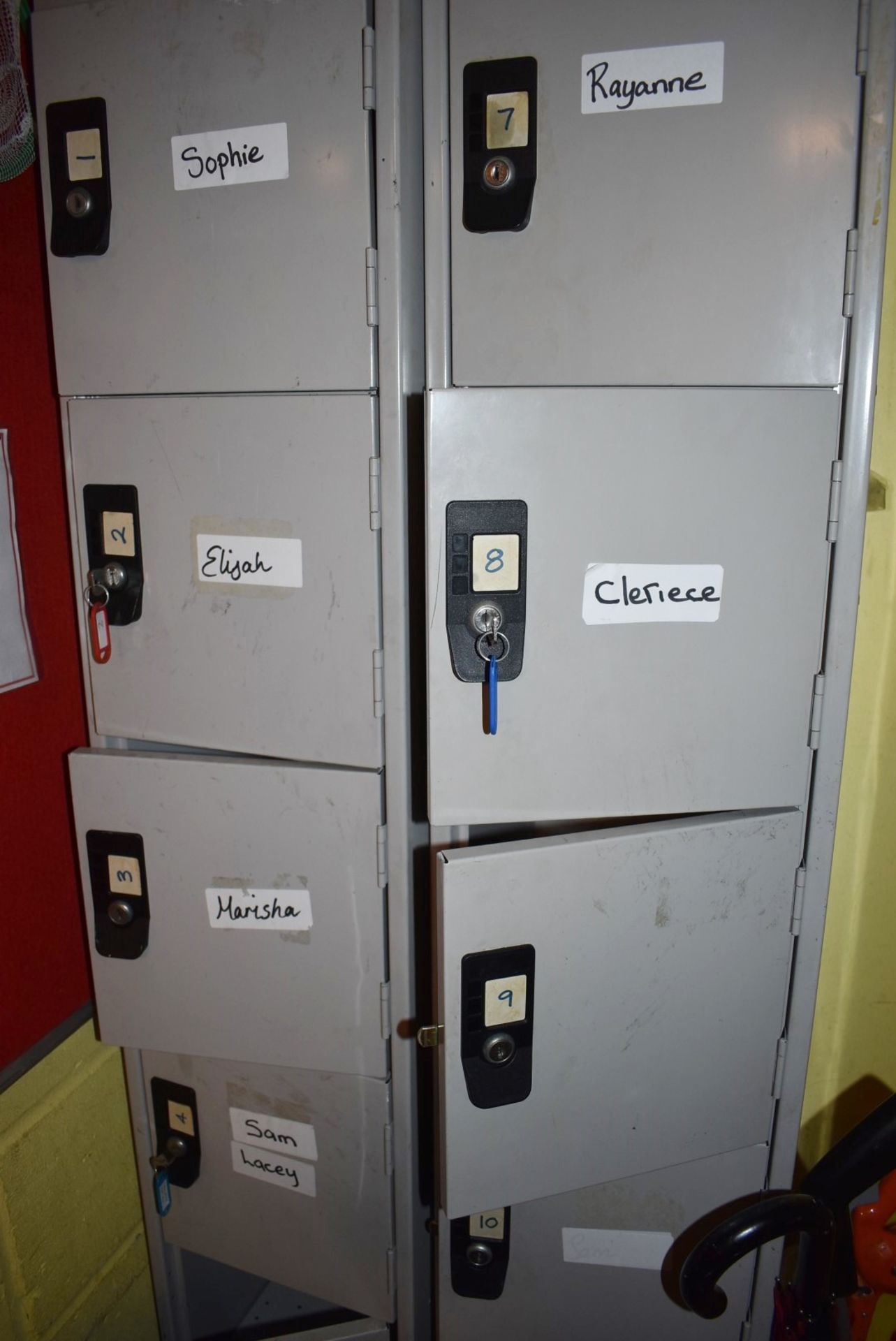 3 x Upright Staff Lockers - Some With Keys - Ref WW361 - CL520 - Location: London W10 More pictures, - Image 3 of 4