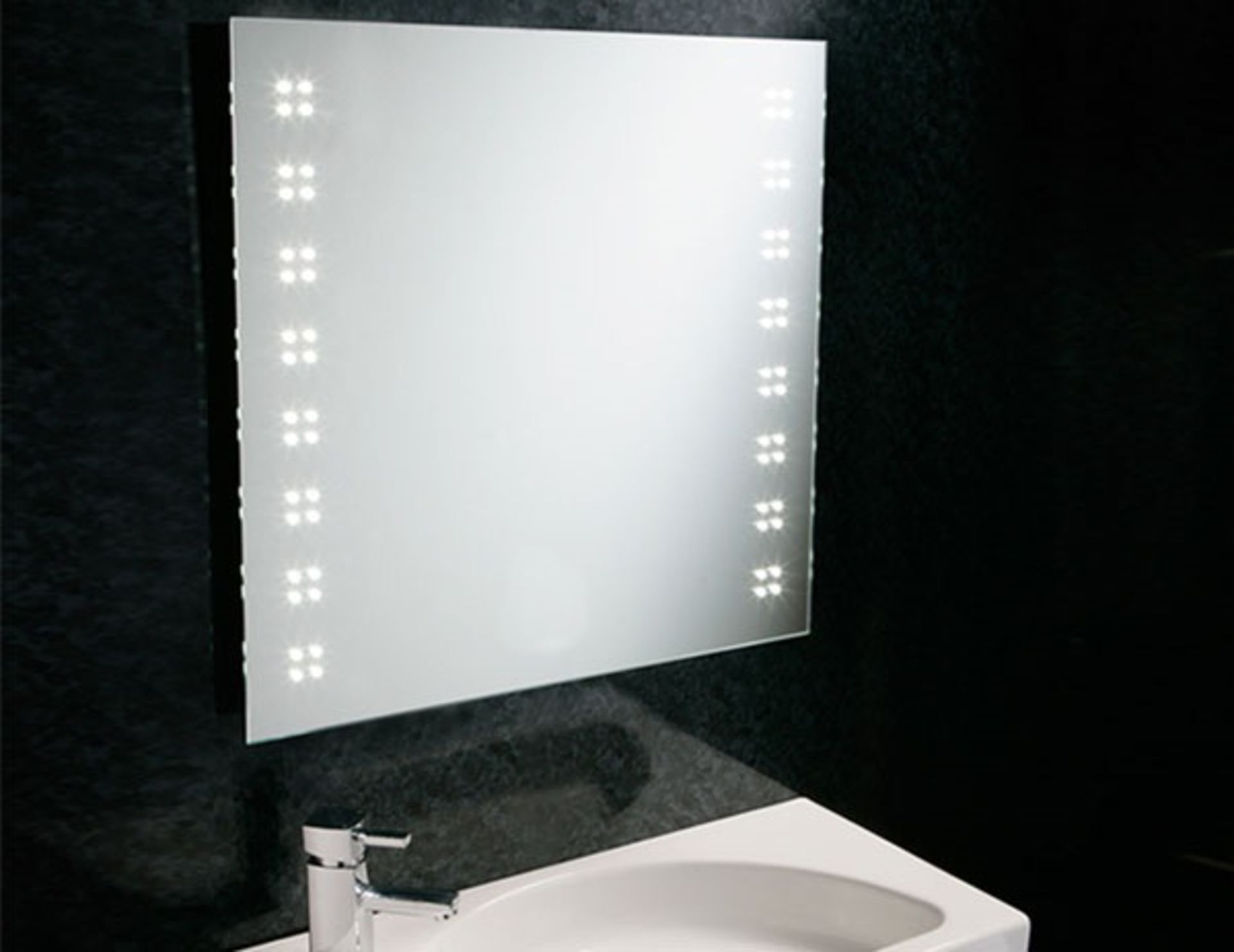 1 x Synergy MONZA LED Illuminated Bathroom Mirror With Demister & Infra-Red Switch (SY-IF-8-NC)