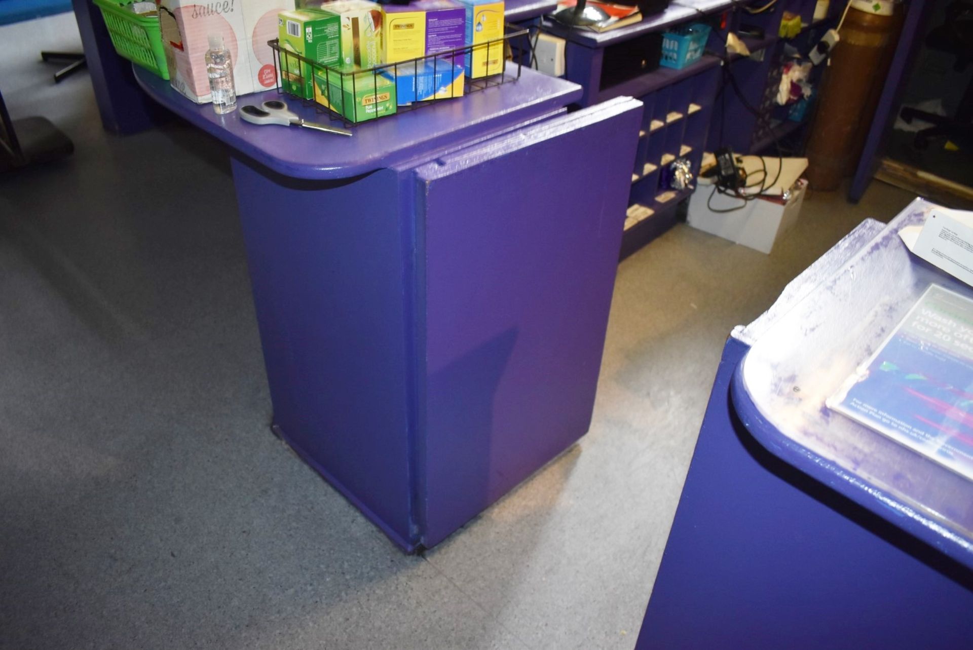 1 x Reception Counter With Features Such as Hatch Door, Ticket Rollers, Pigeon Holes, Key Hooks - Image 9 of 9