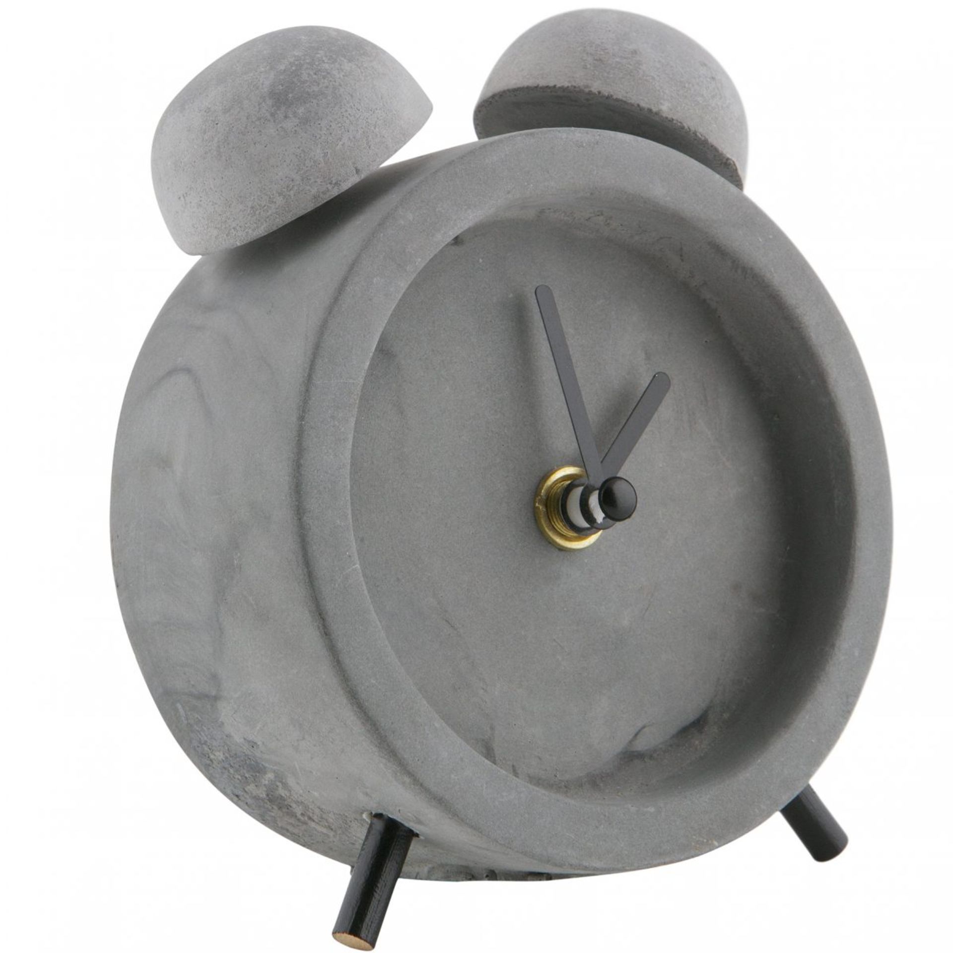 1 x Contemporary 'Concrete' Alarm Clock - Dimensions: 10 × 5 × 12 cm - Brand New Boxed Stock