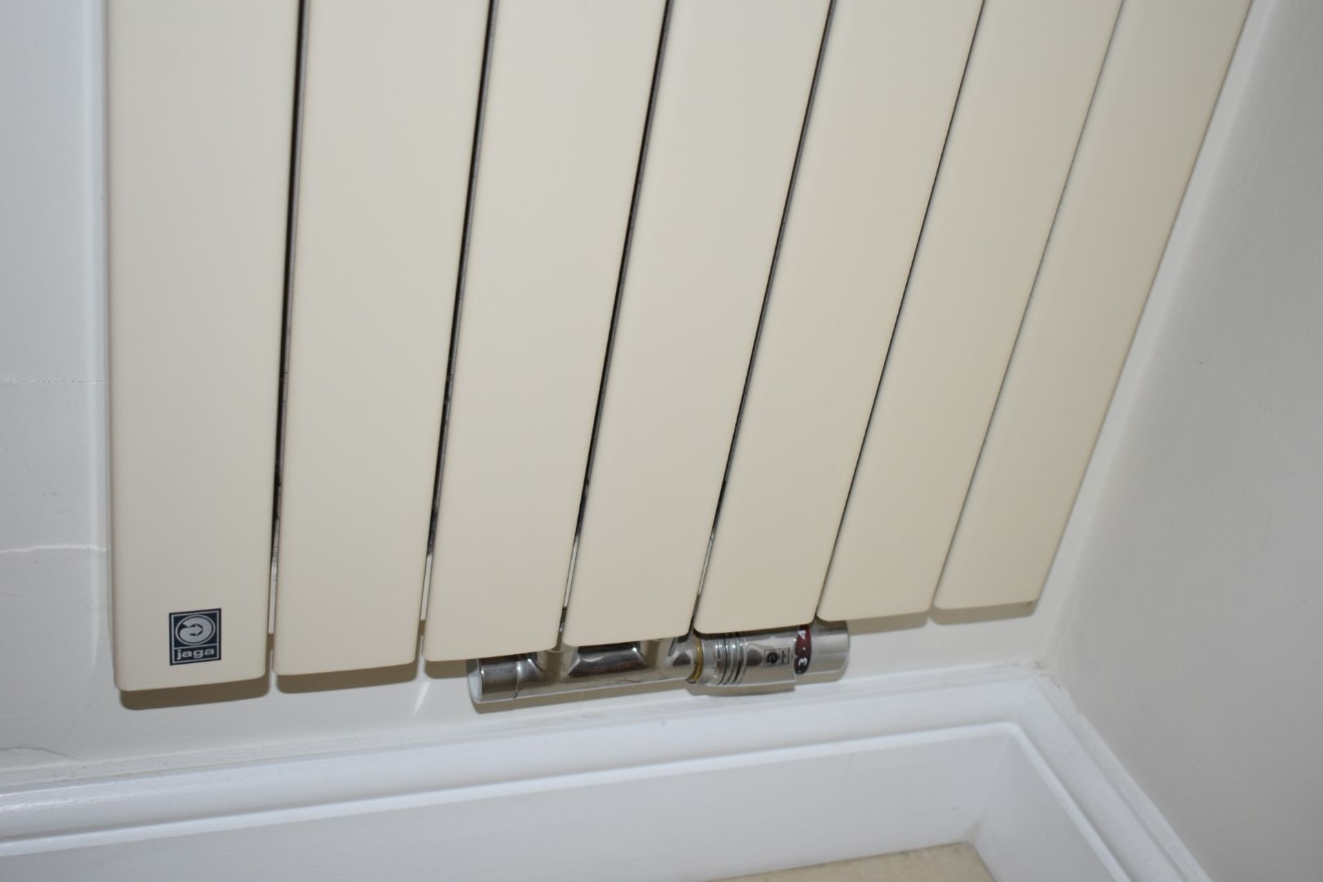 1 x Jaga Vertical Wall Panel Radiator With Vale - Cream Finish Suitable For All Interiors - H200 x - Image 7 of 9