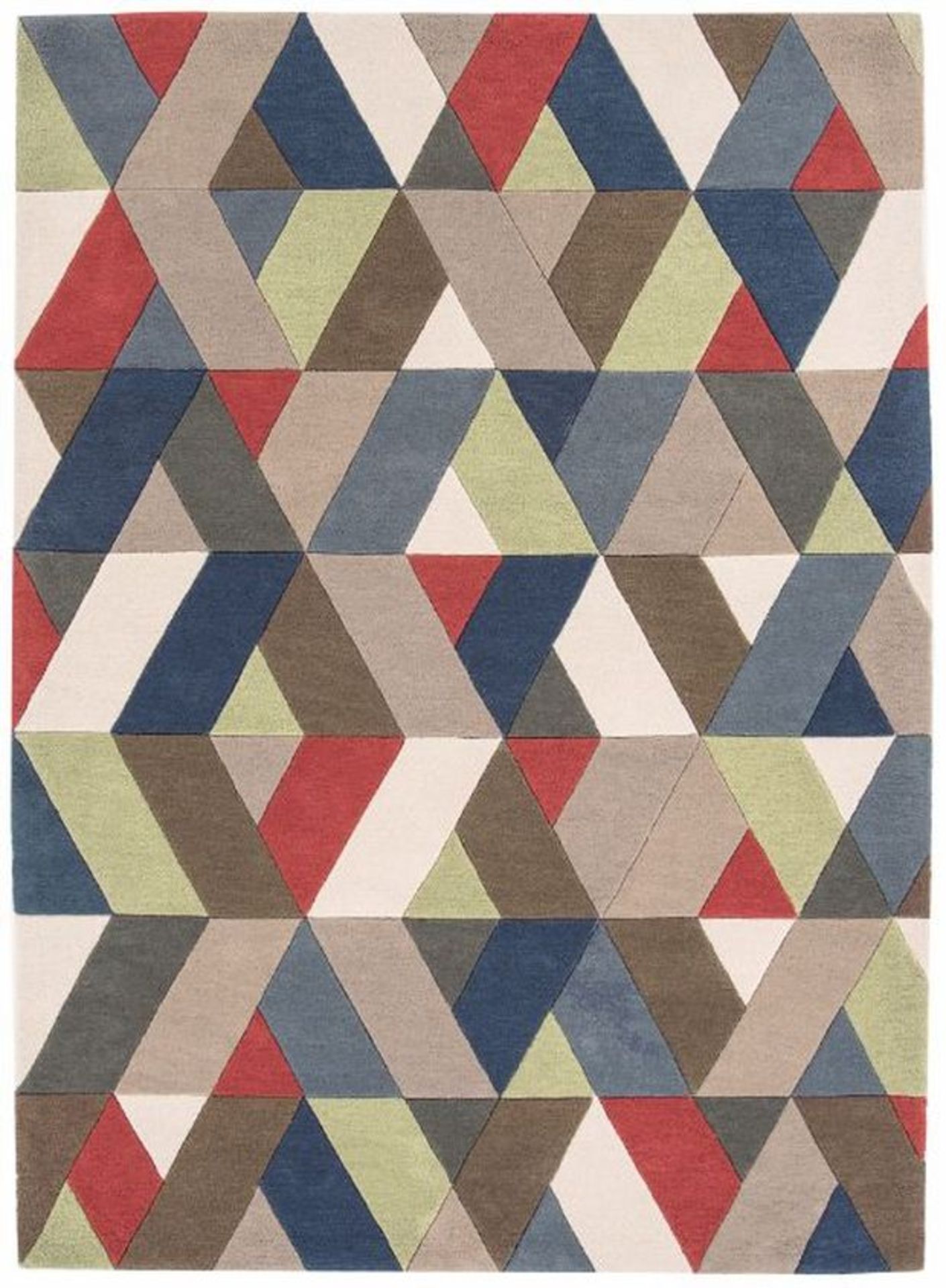 1 x Asiatic 'Funk Chevron' Multicoloured Hand Tufted Rug - Dimensions: 120 x 170cm - RRP £334.99 - Image 2 of 5