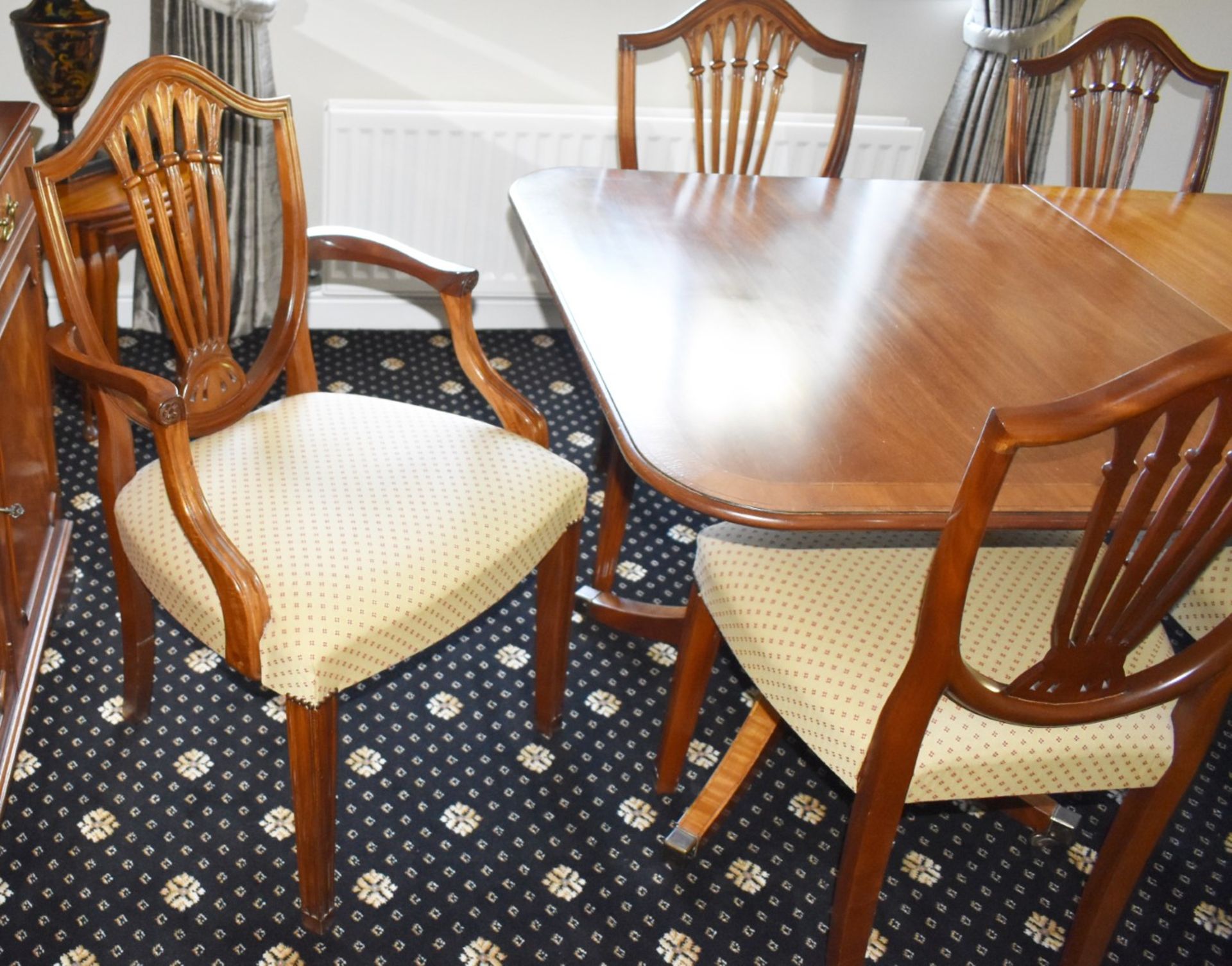 1 x Brights of Nettlebed Twin Pedestal Extending Mahogany Dining Table With Vener Parameter and - Image 22 of 33