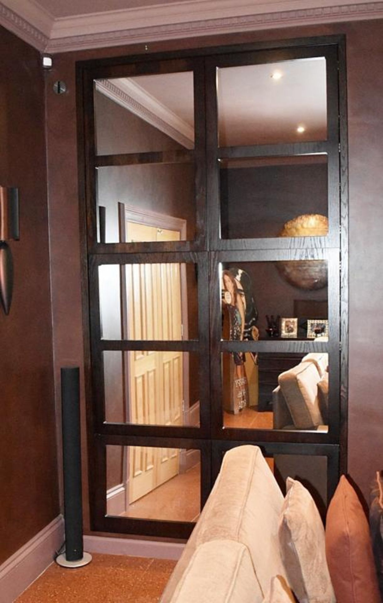 A Pair Of Built-In Bookcases With Mirrored Doors - Dimensions: W144 x H255 x 48cm *NO VAT ON HAMMER* - Image 4 of 5